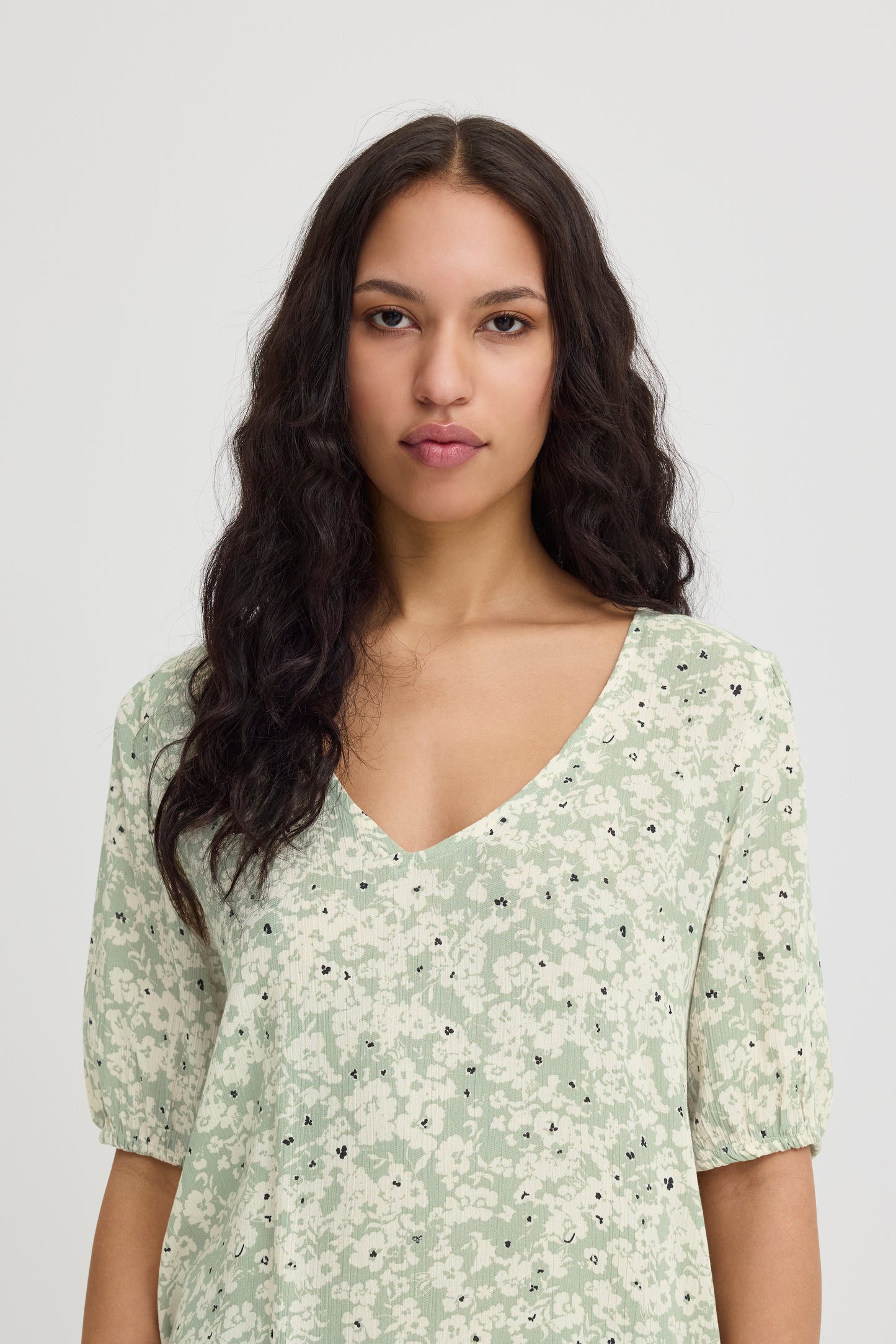 Top fluide motif floral ICHI