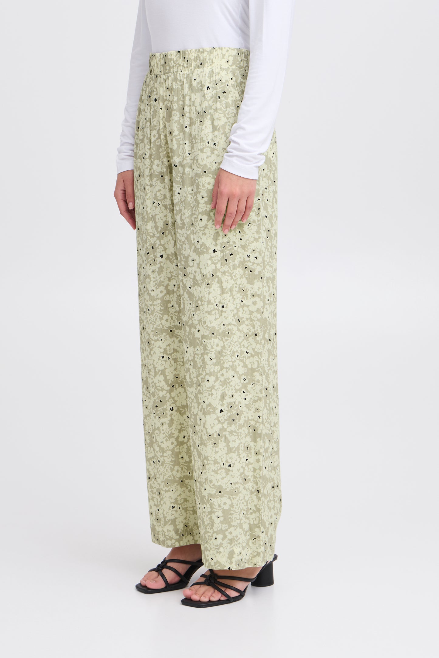 Pantalon fluide motif floral ICHI