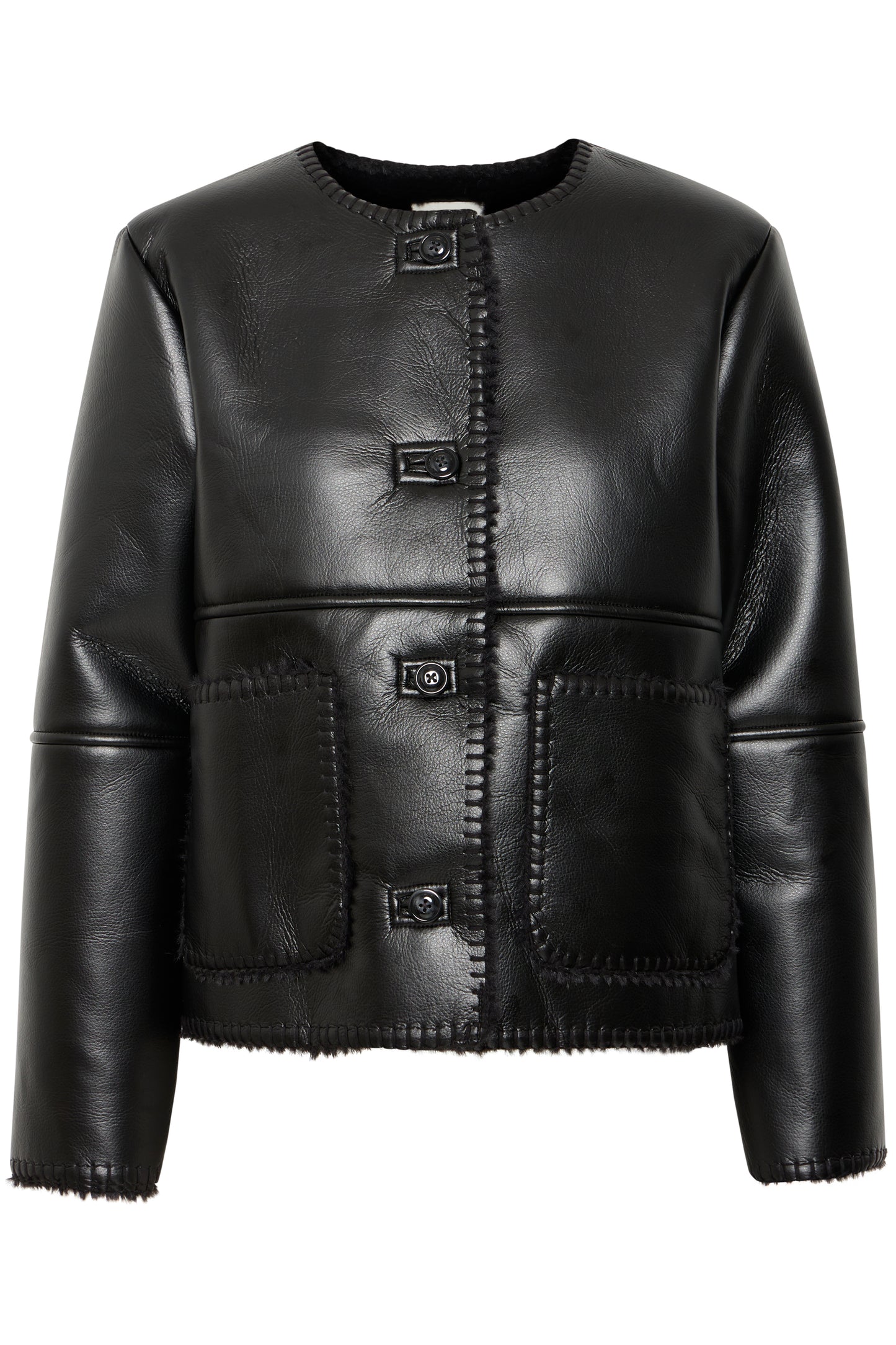 Veste vinyle surpiqures ICHI