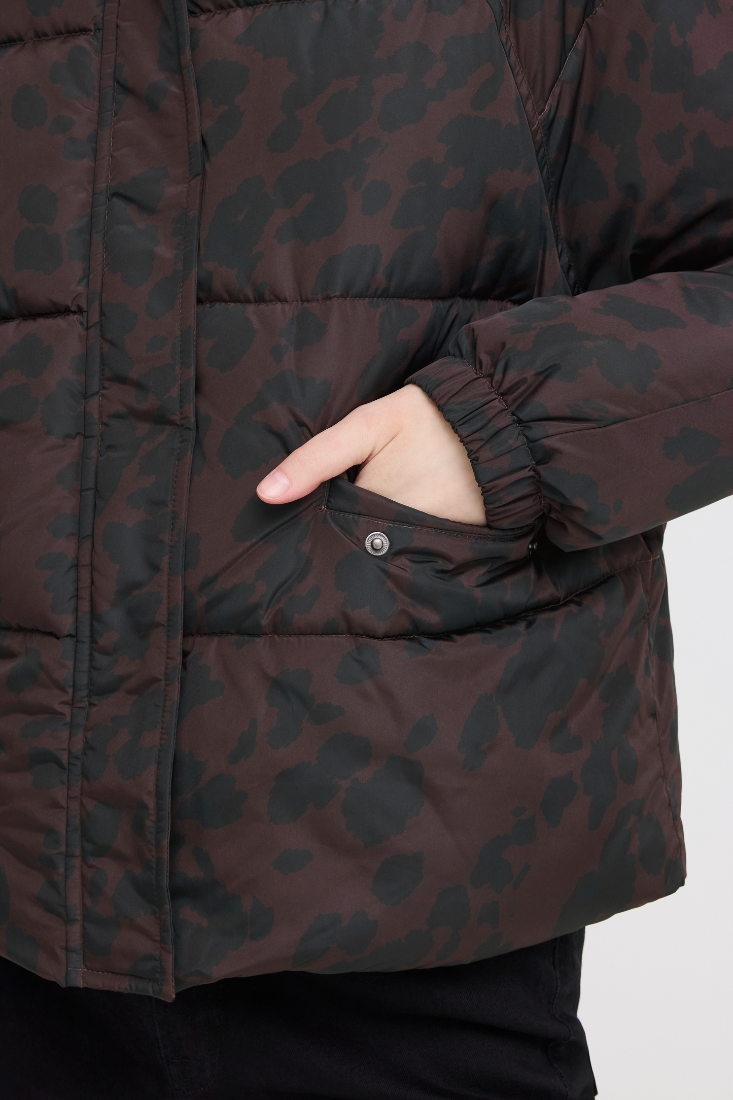 Doudoune motif léopard ICHI