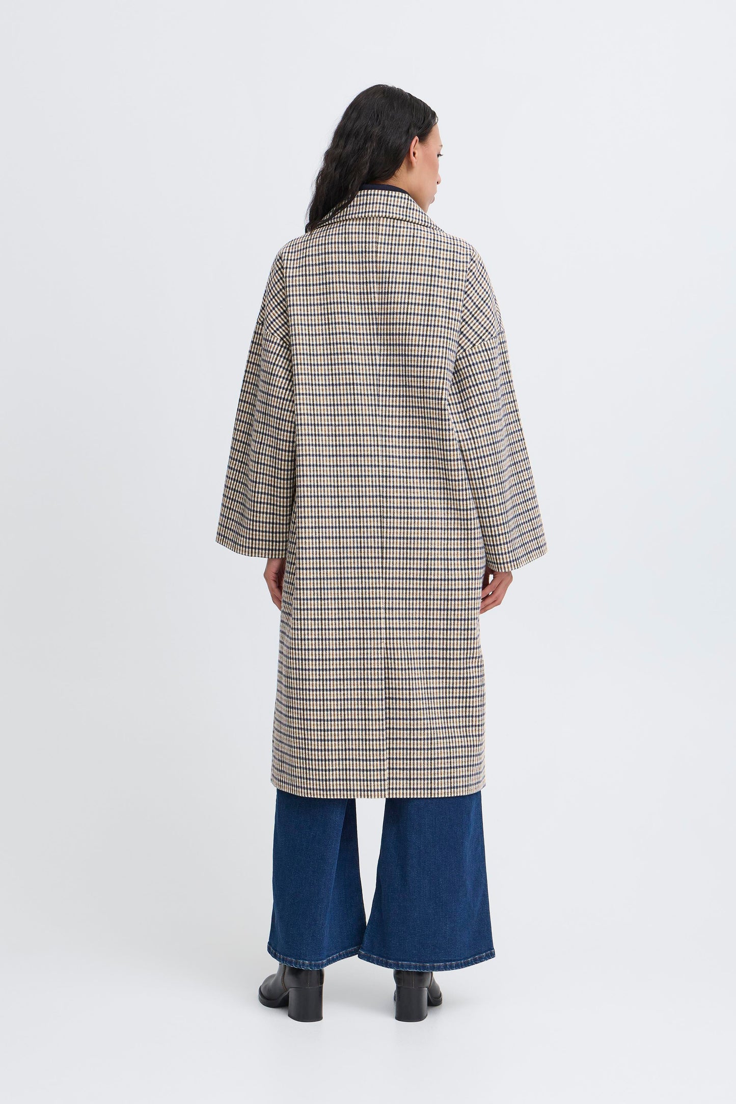 Manteau long rayé ICHI