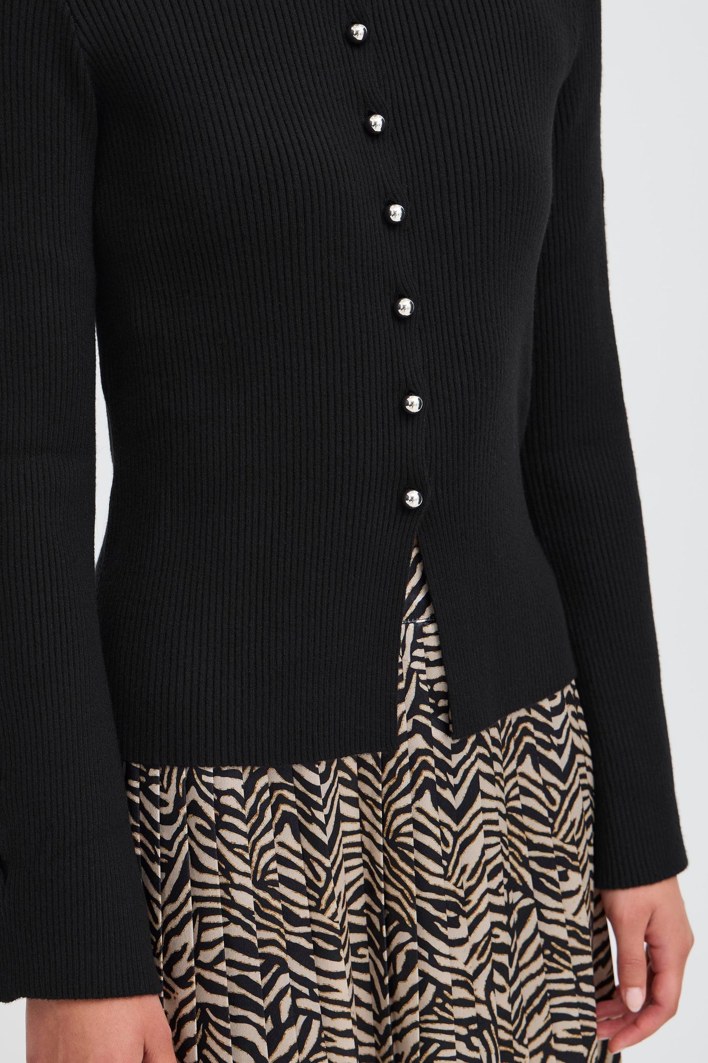 Top détail manches & boutons ICHI