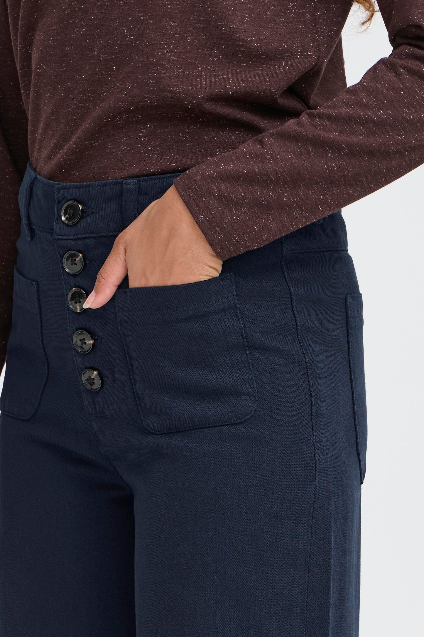 Pantalon large & boutons ICHI