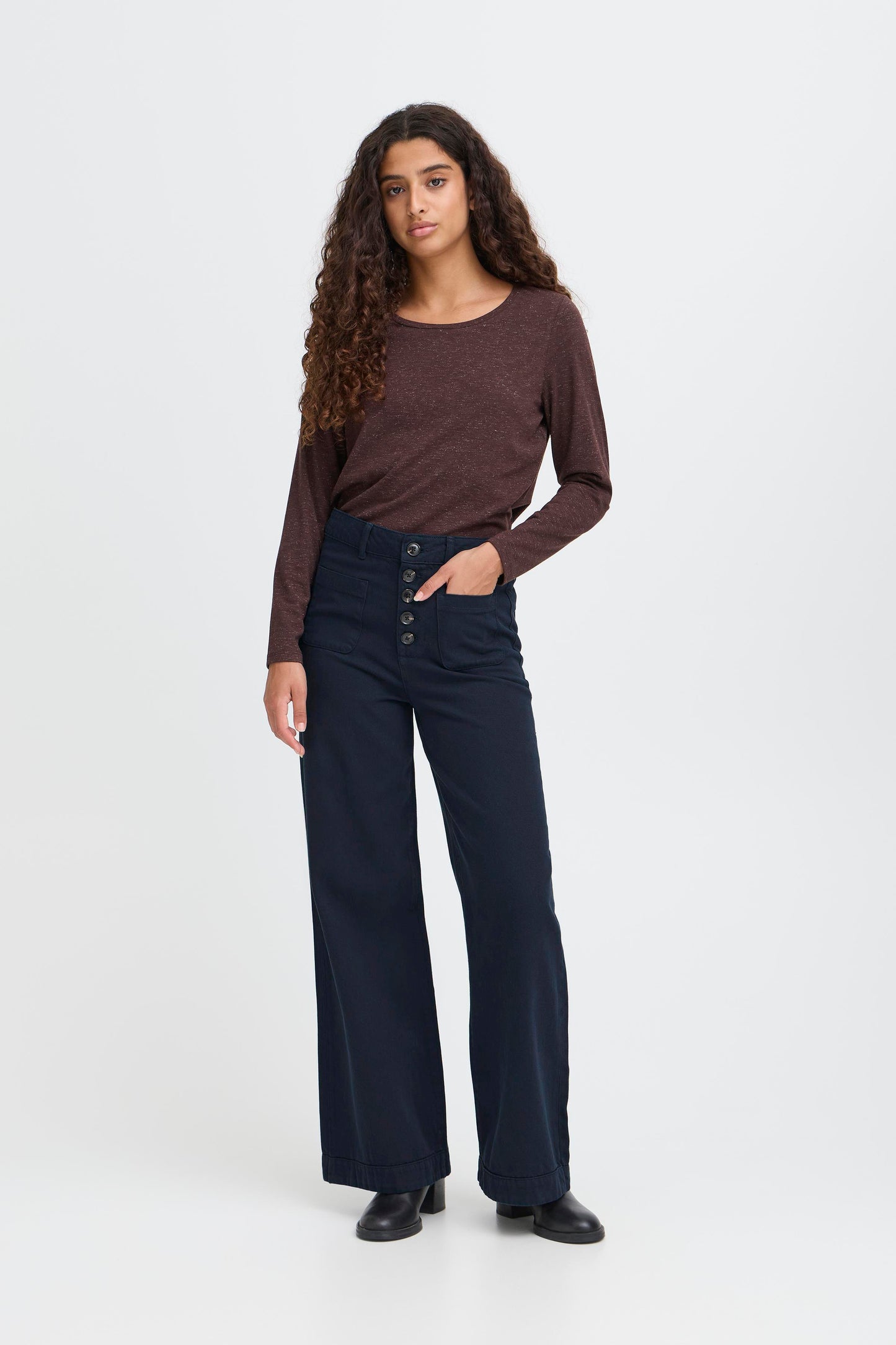 Pantalon large & boutons ICHI