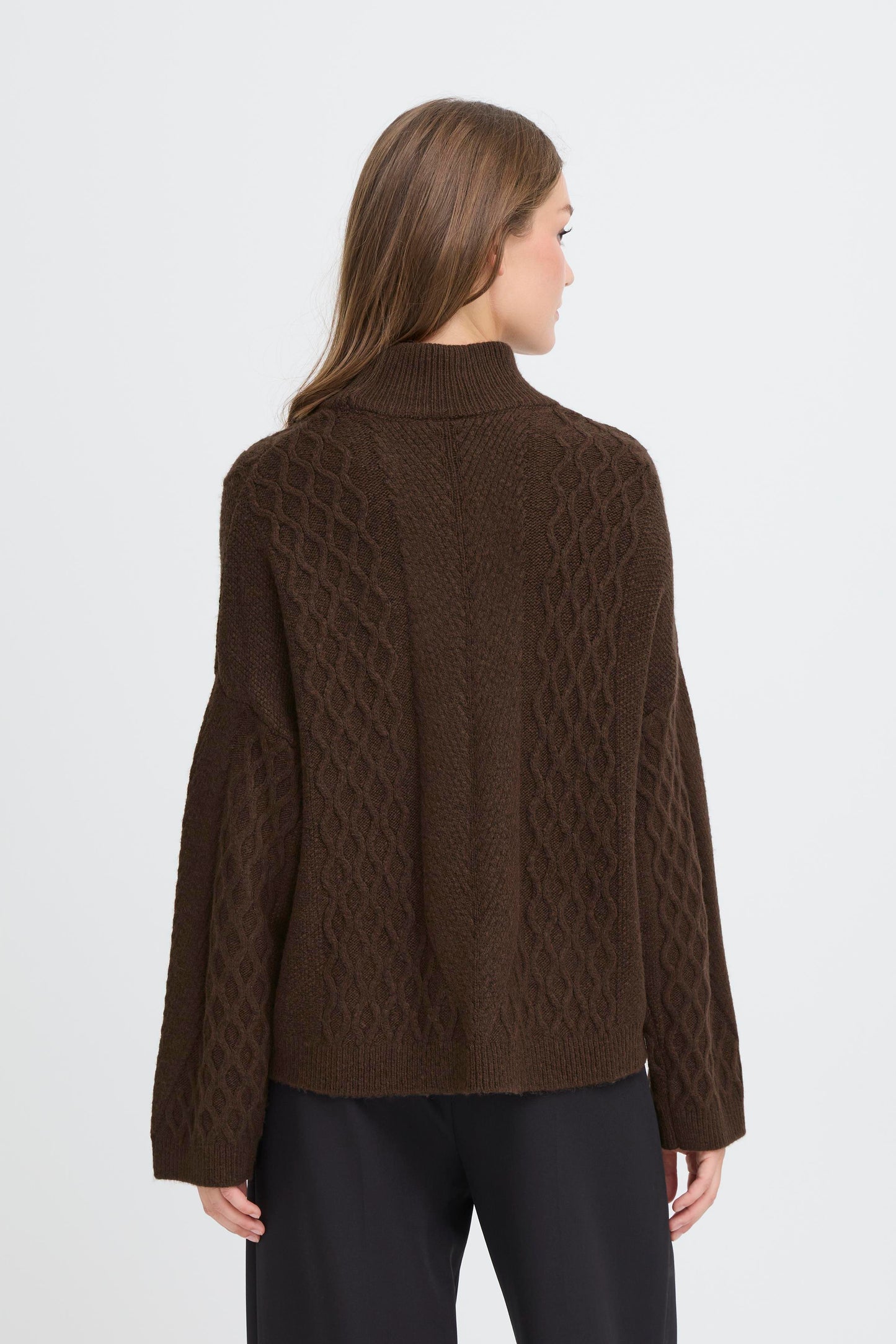 Pull col roulé maillage ICHI