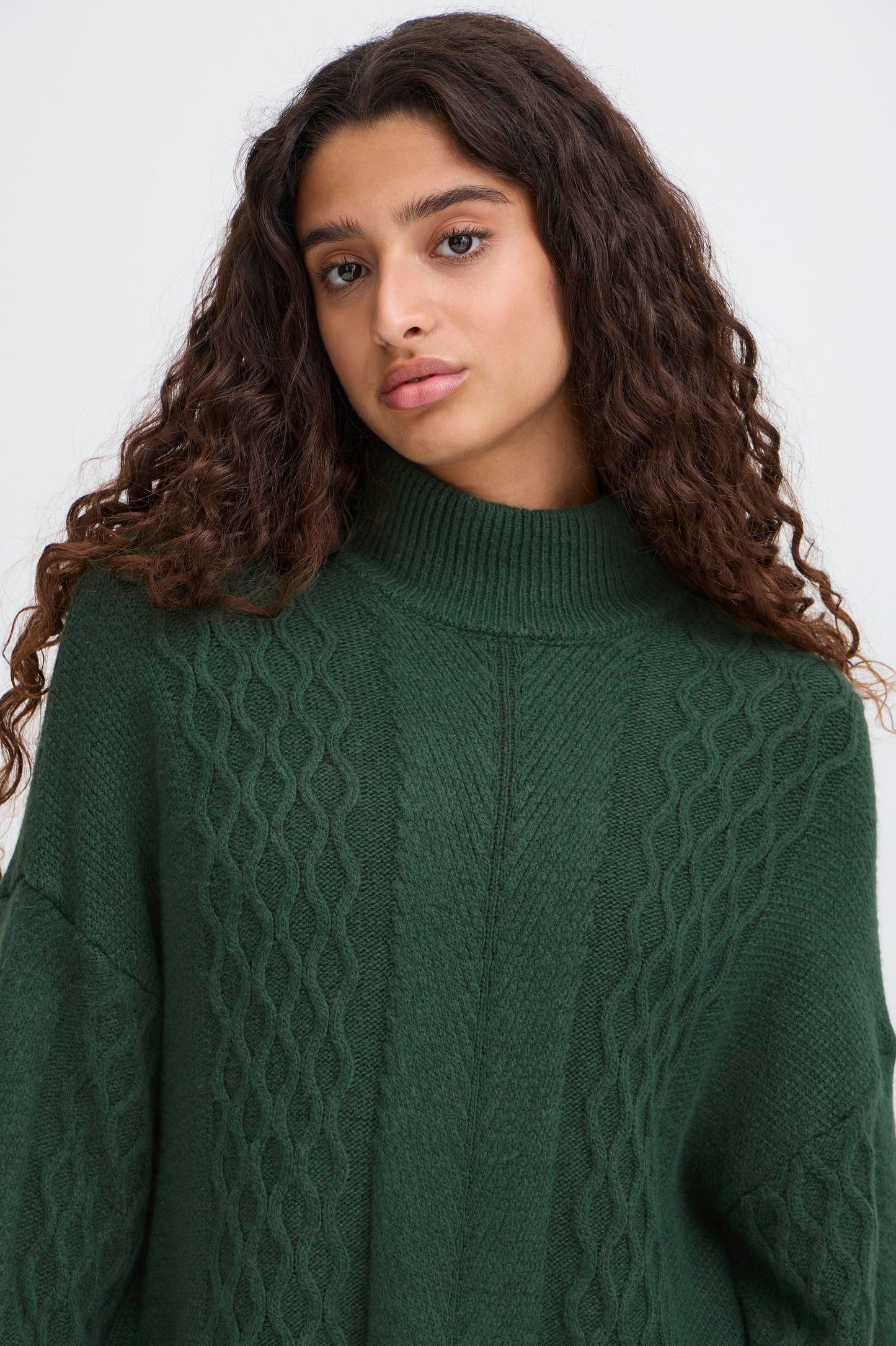 Pull col roulé maillage ICHI