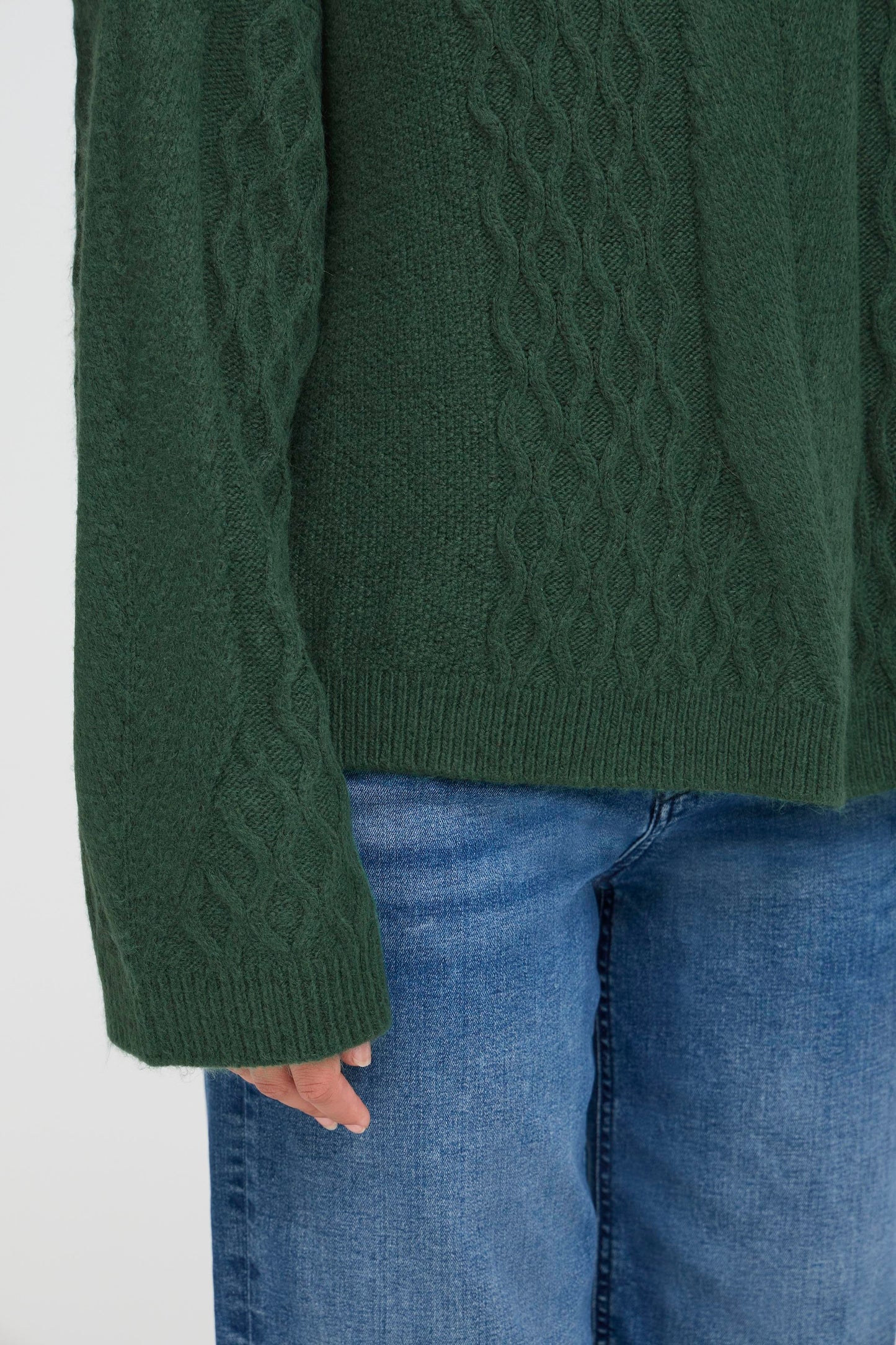 Pull col roulé maillage ICHI