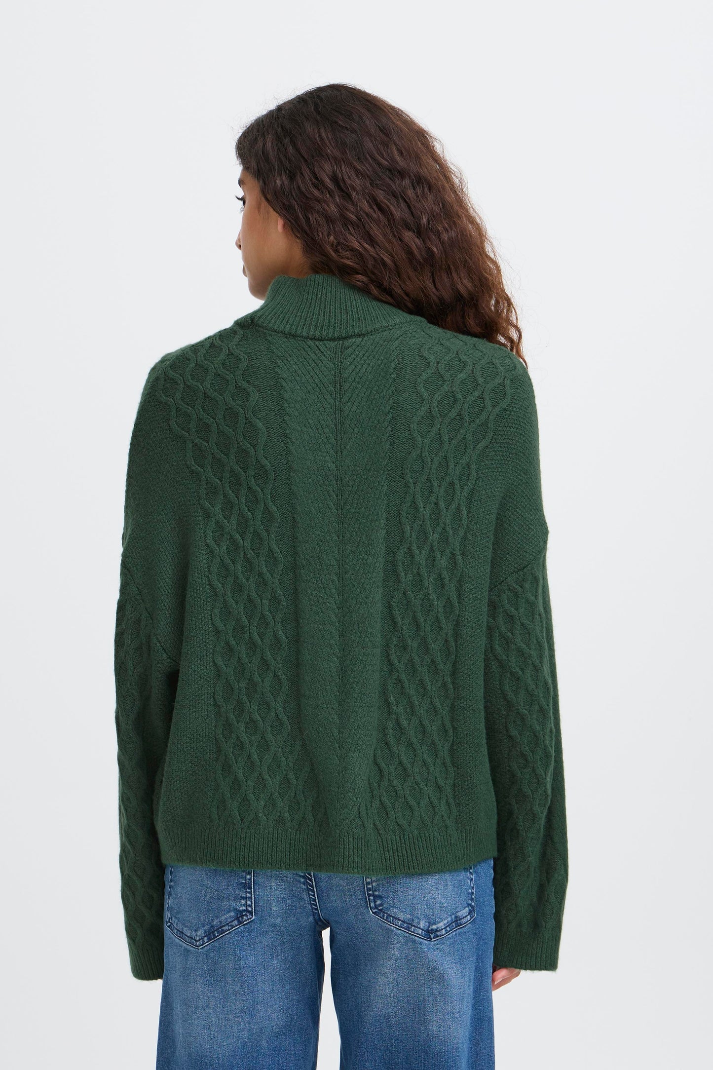 Pull col roulé maillage ICHI