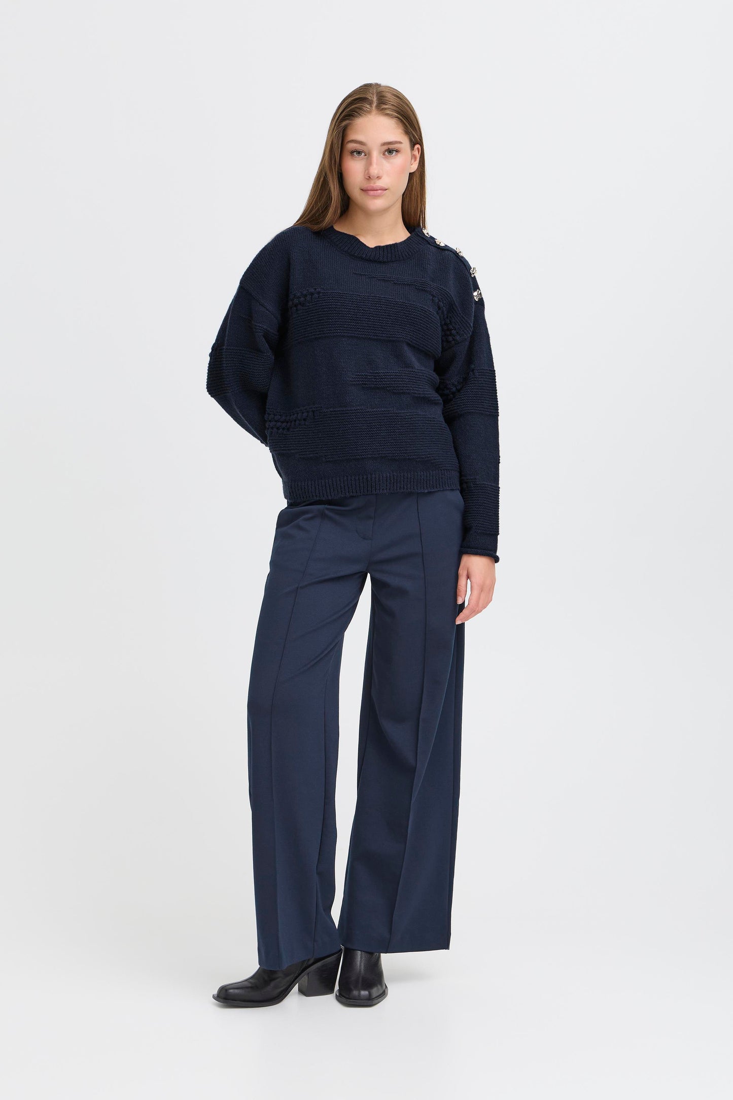Pull boutons épaule ICHI