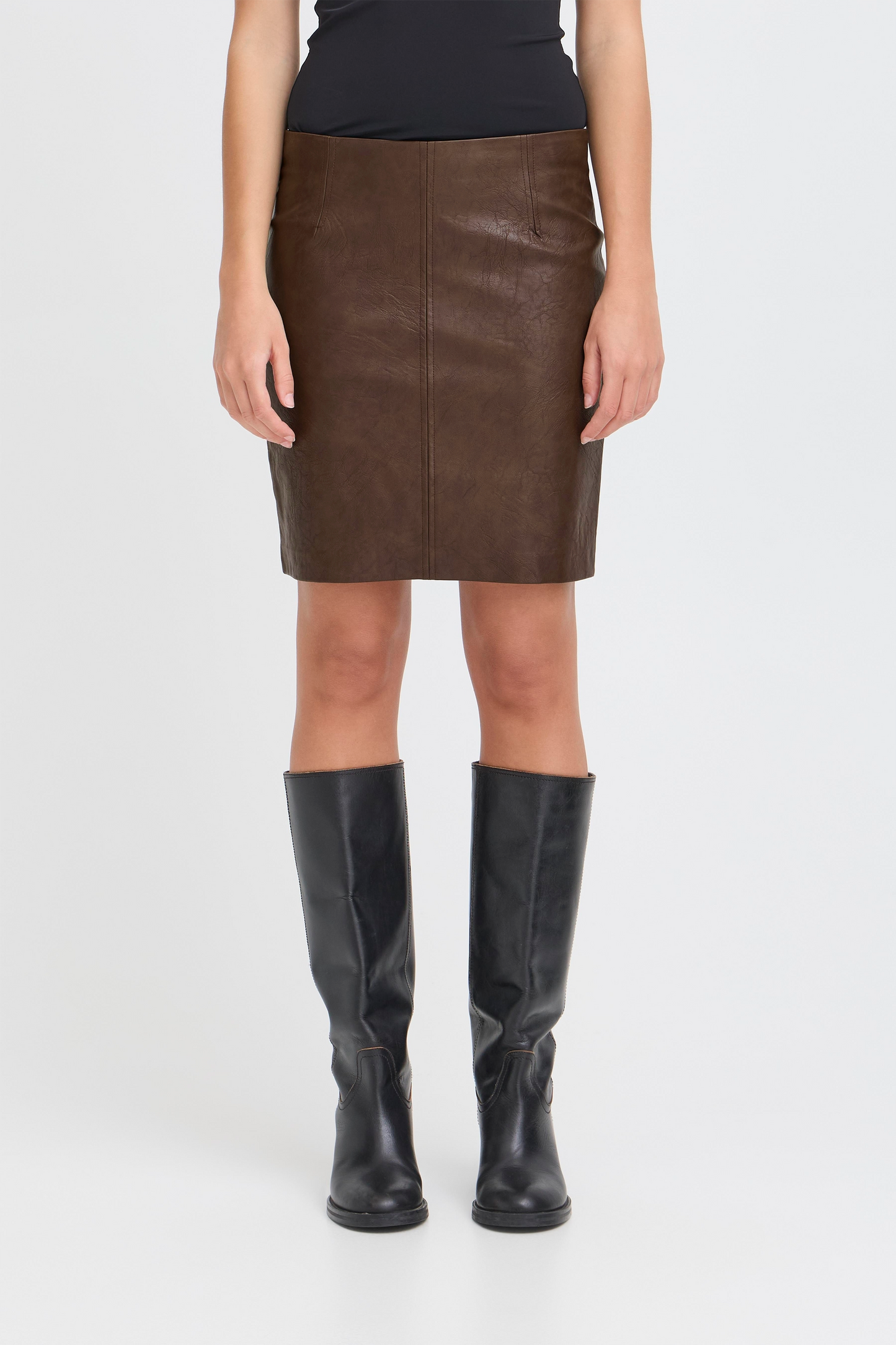 Jupe simili cuir ICHI