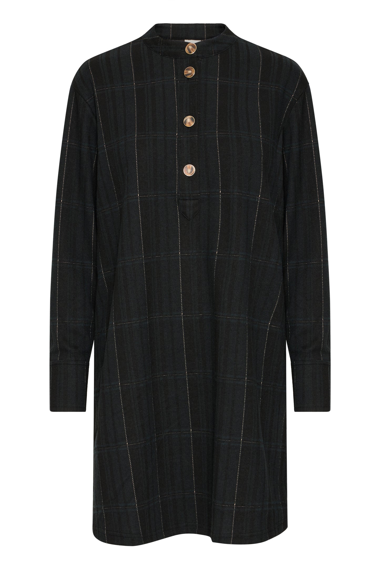 Robe carreaux boutons ICHI