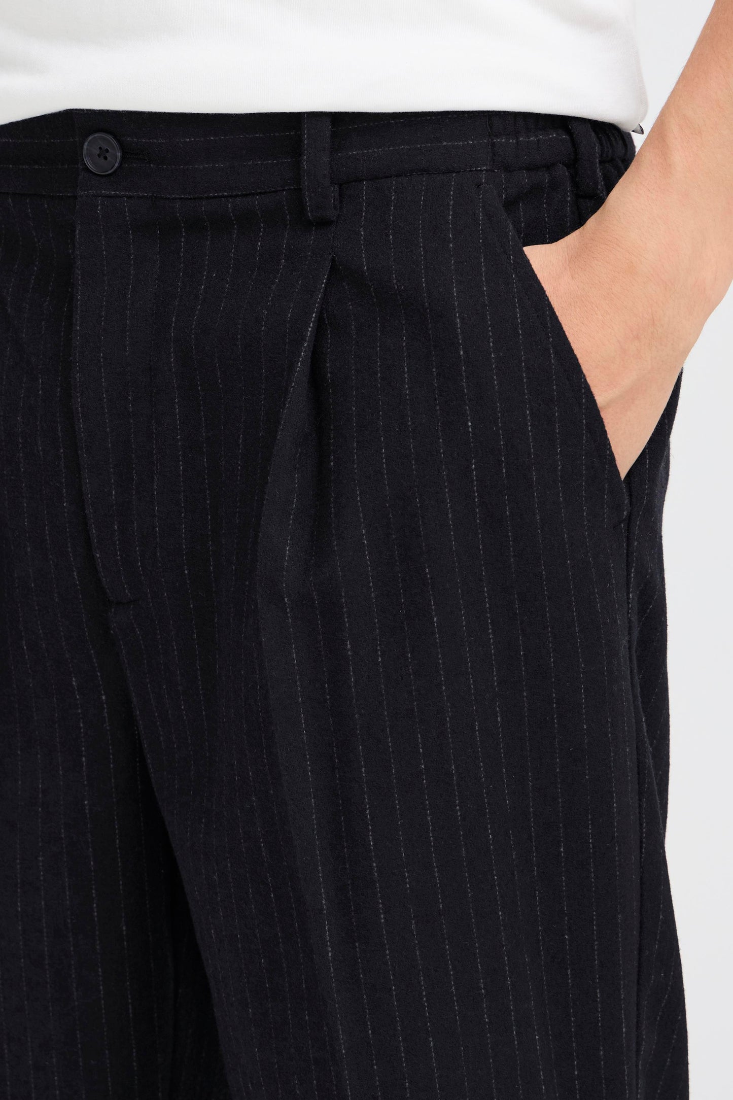 Pantalon rayures laine Casual Friday