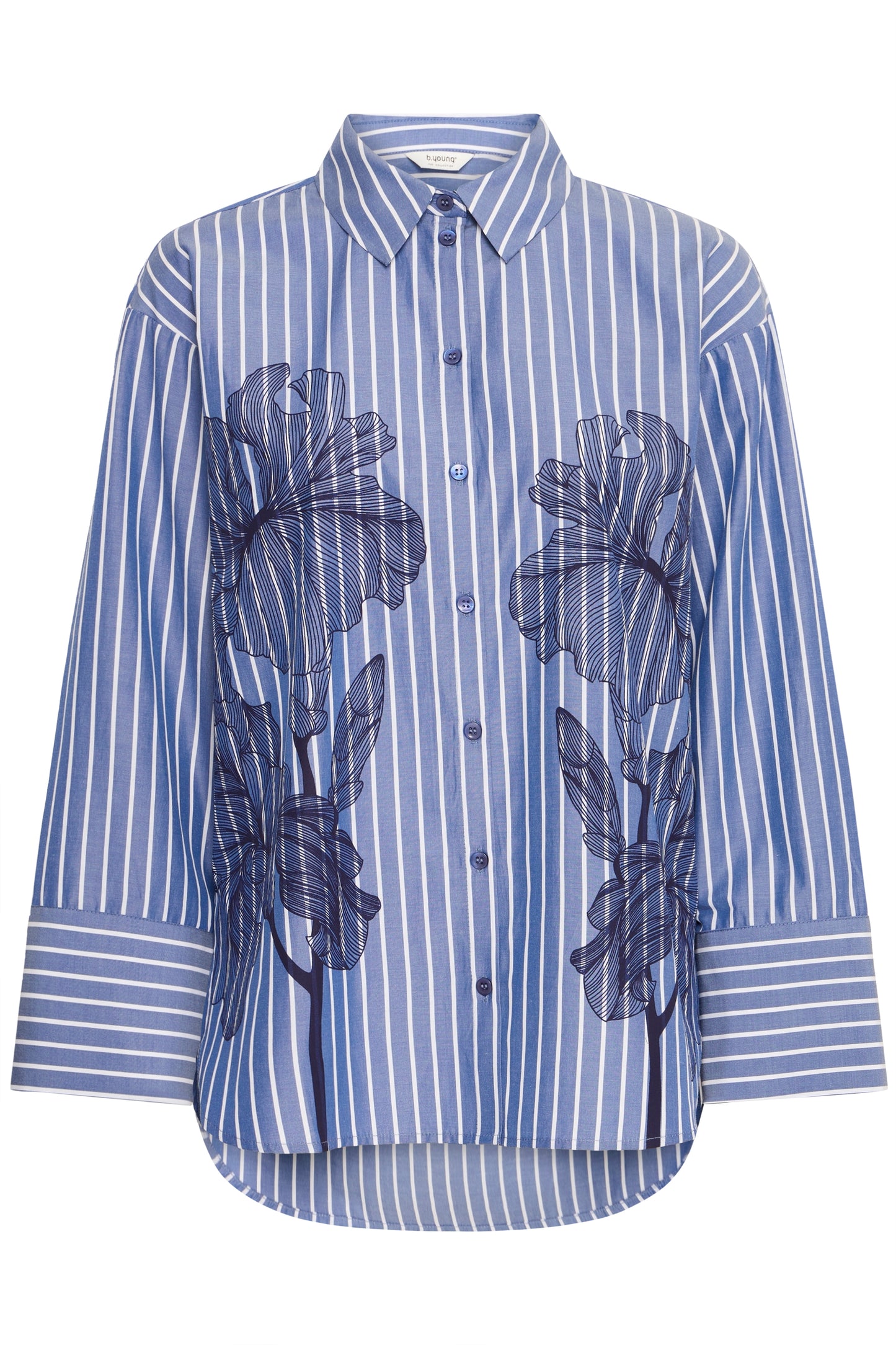 Chemise rayures & fleurs B.Young