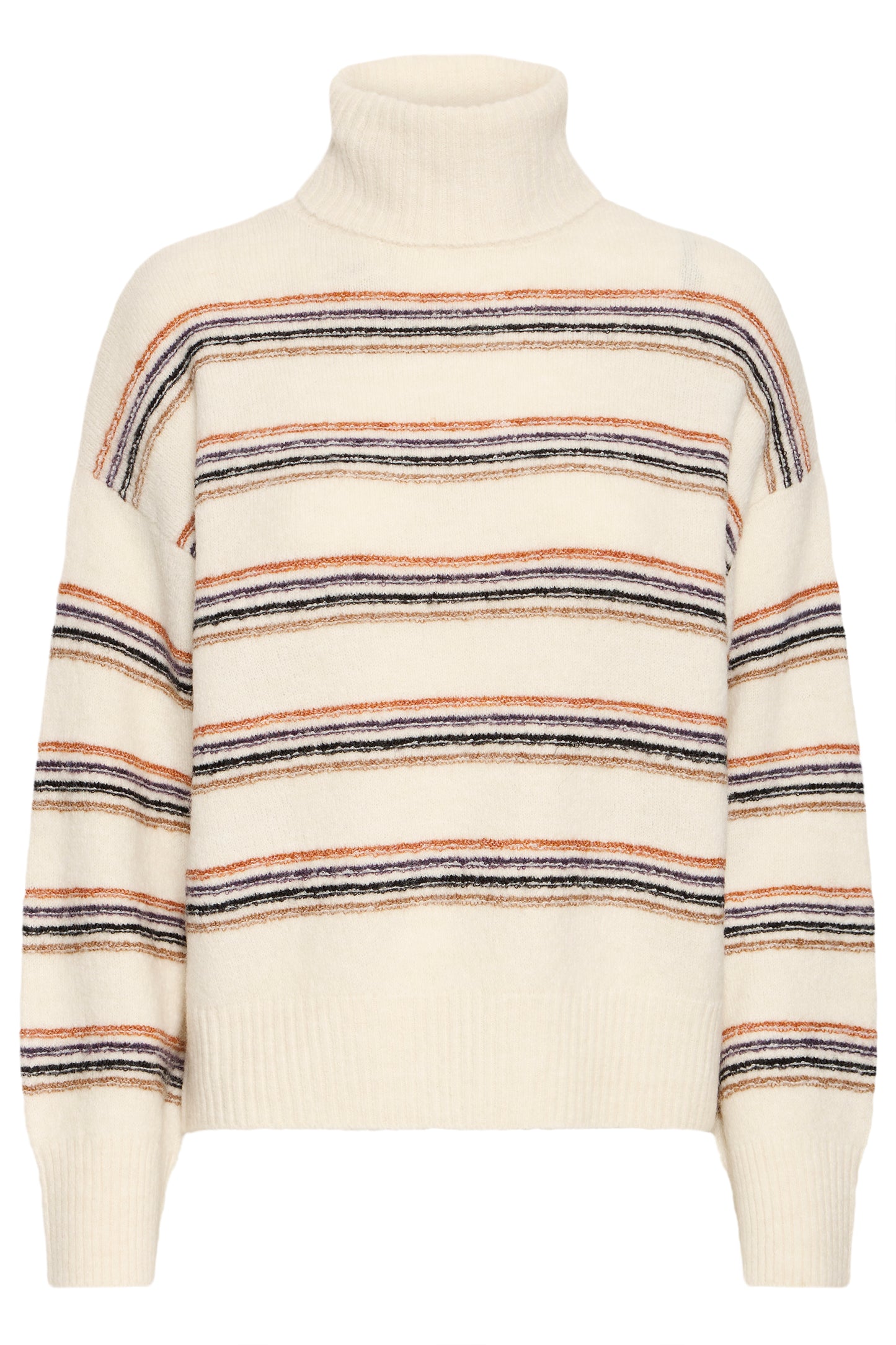 Pull col roulé rayures B.Young