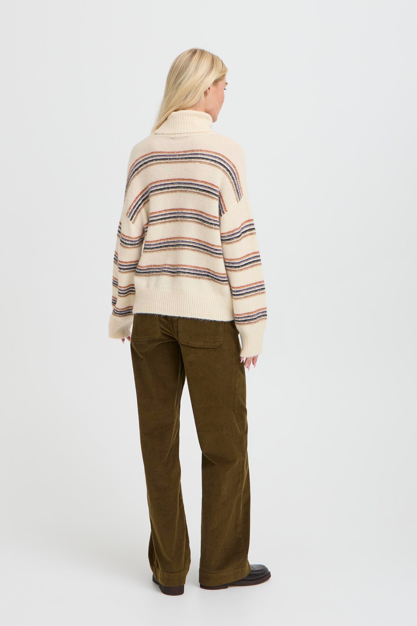 Pull col roulé rayures B.Young