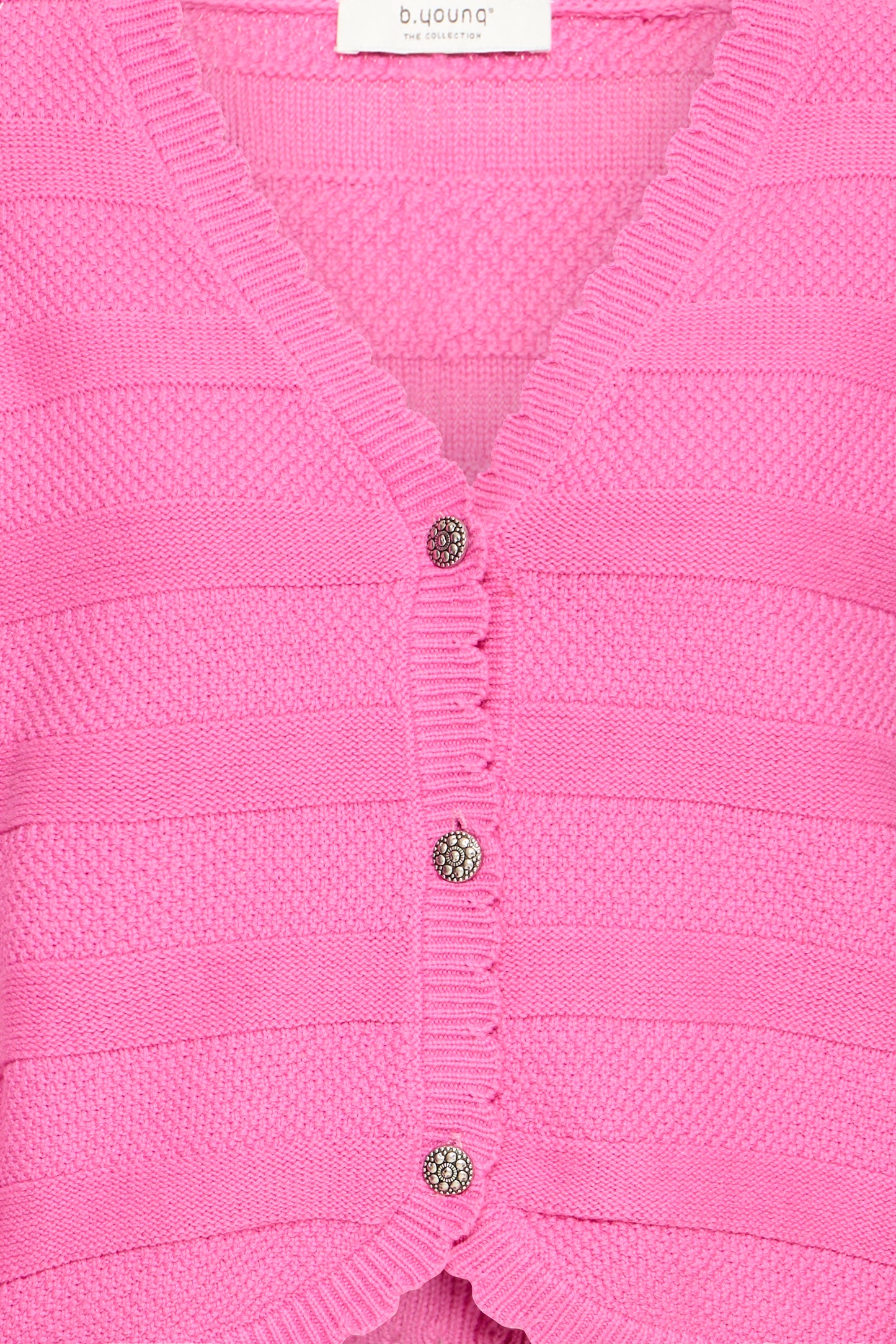 Gilet mailles détails B.Young