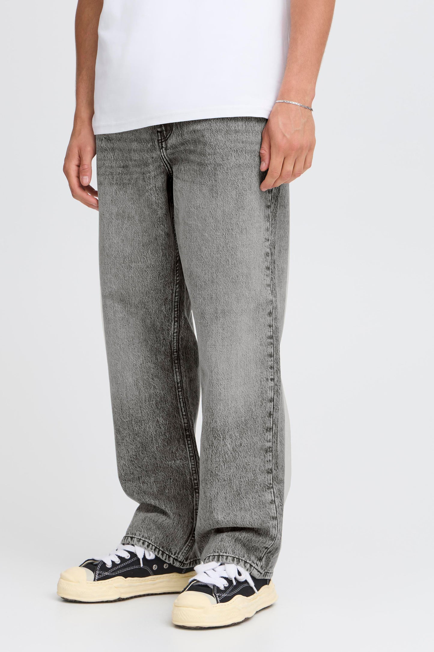 Jean large gris Solid