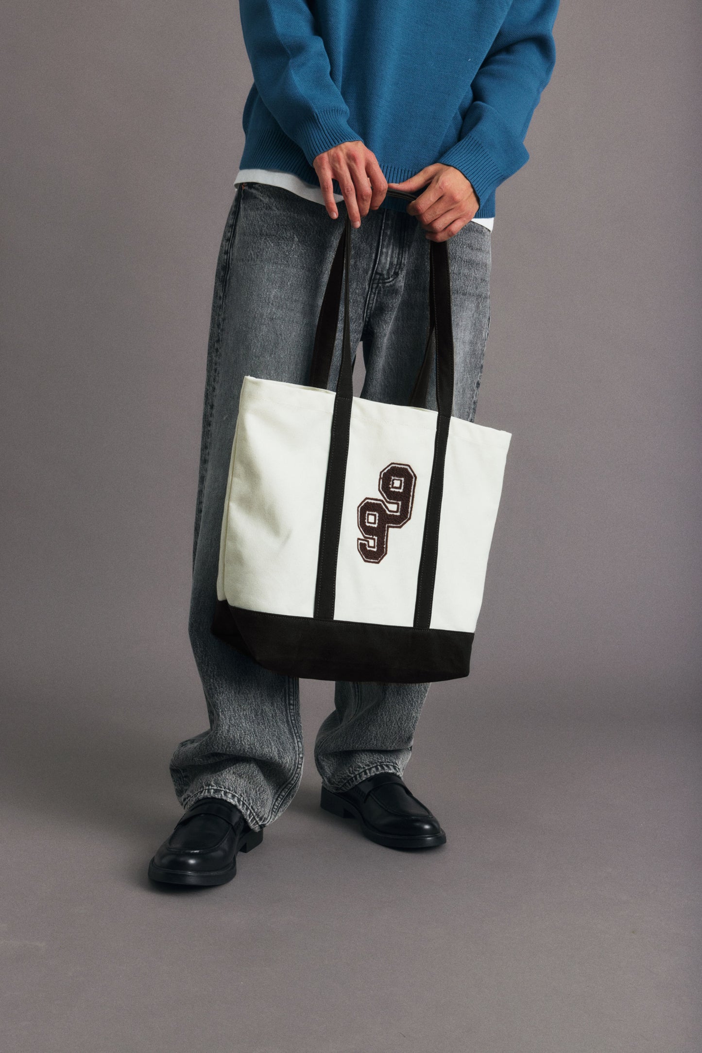 Jean large gris Solid