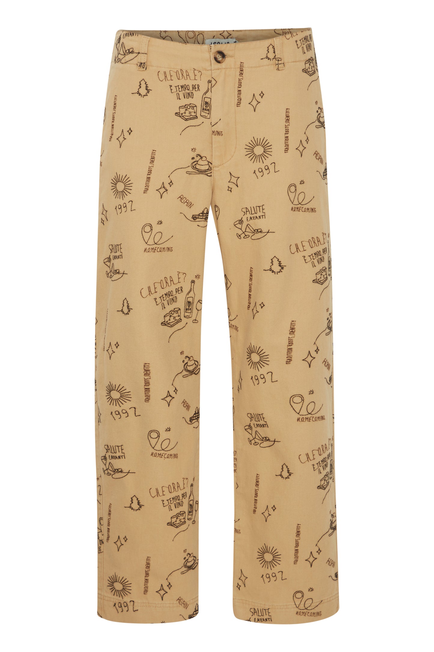 Pantalon broderie Solid