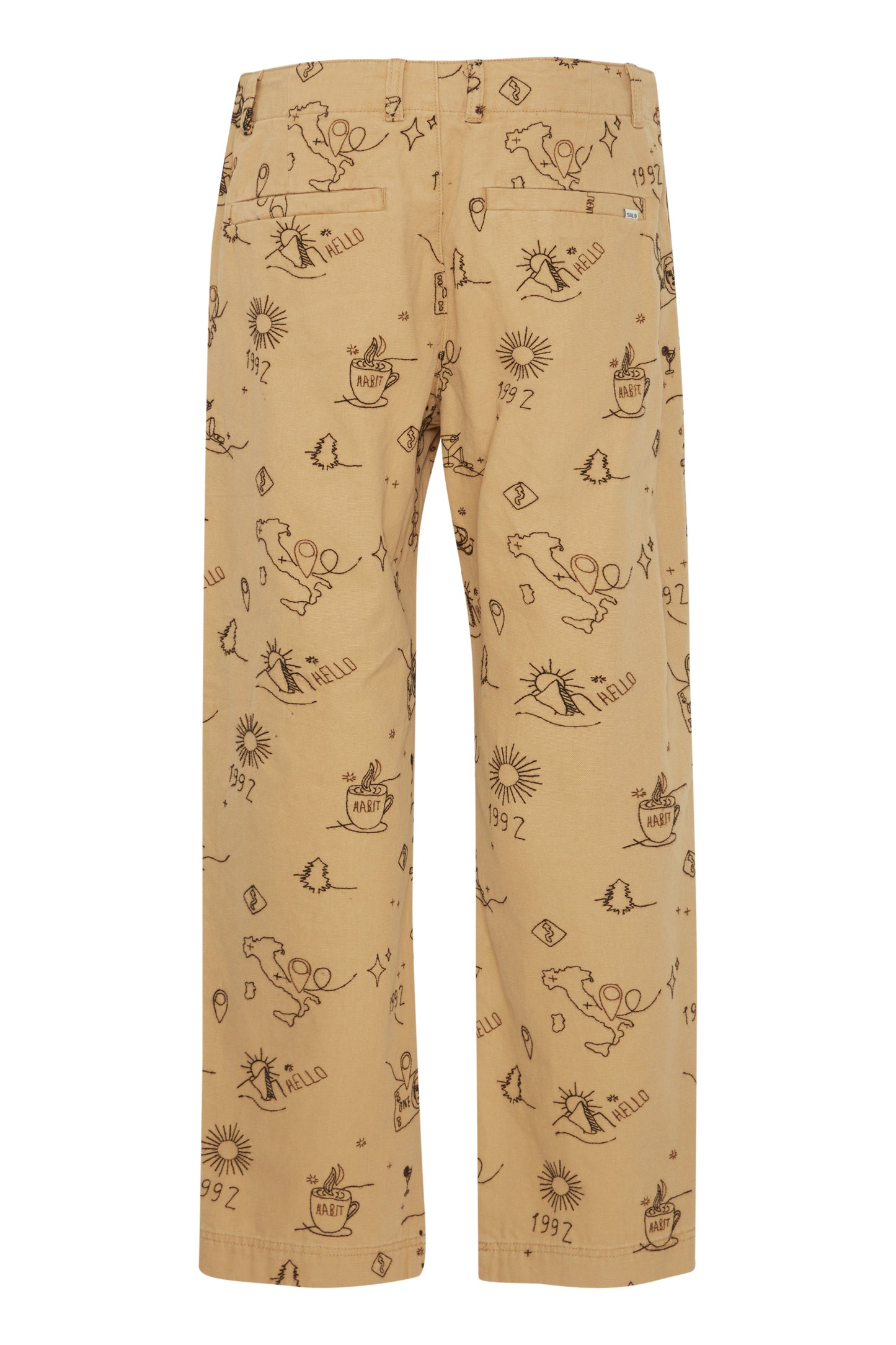 Pantalon broderie Solid