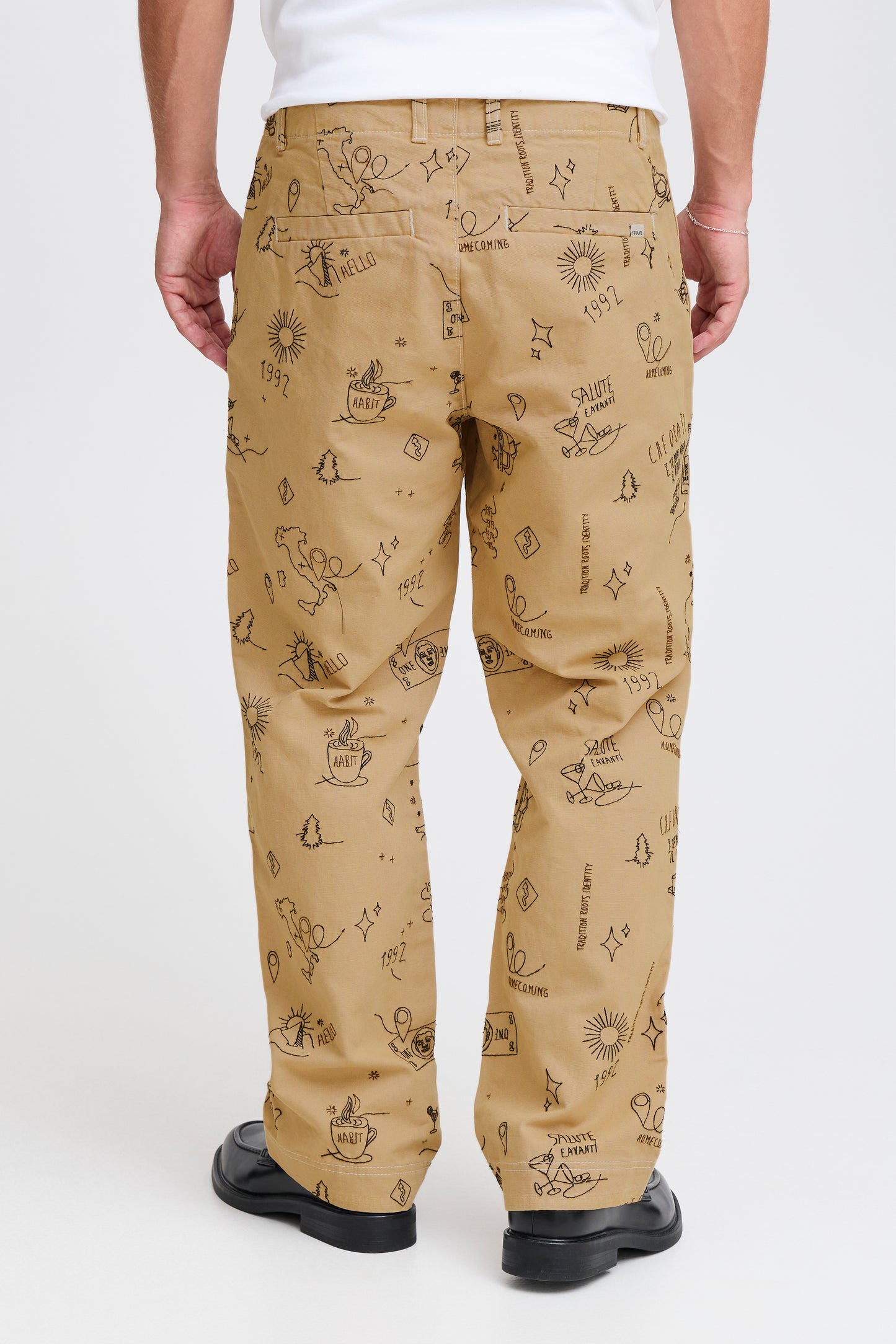 Pantalon broderie Solid