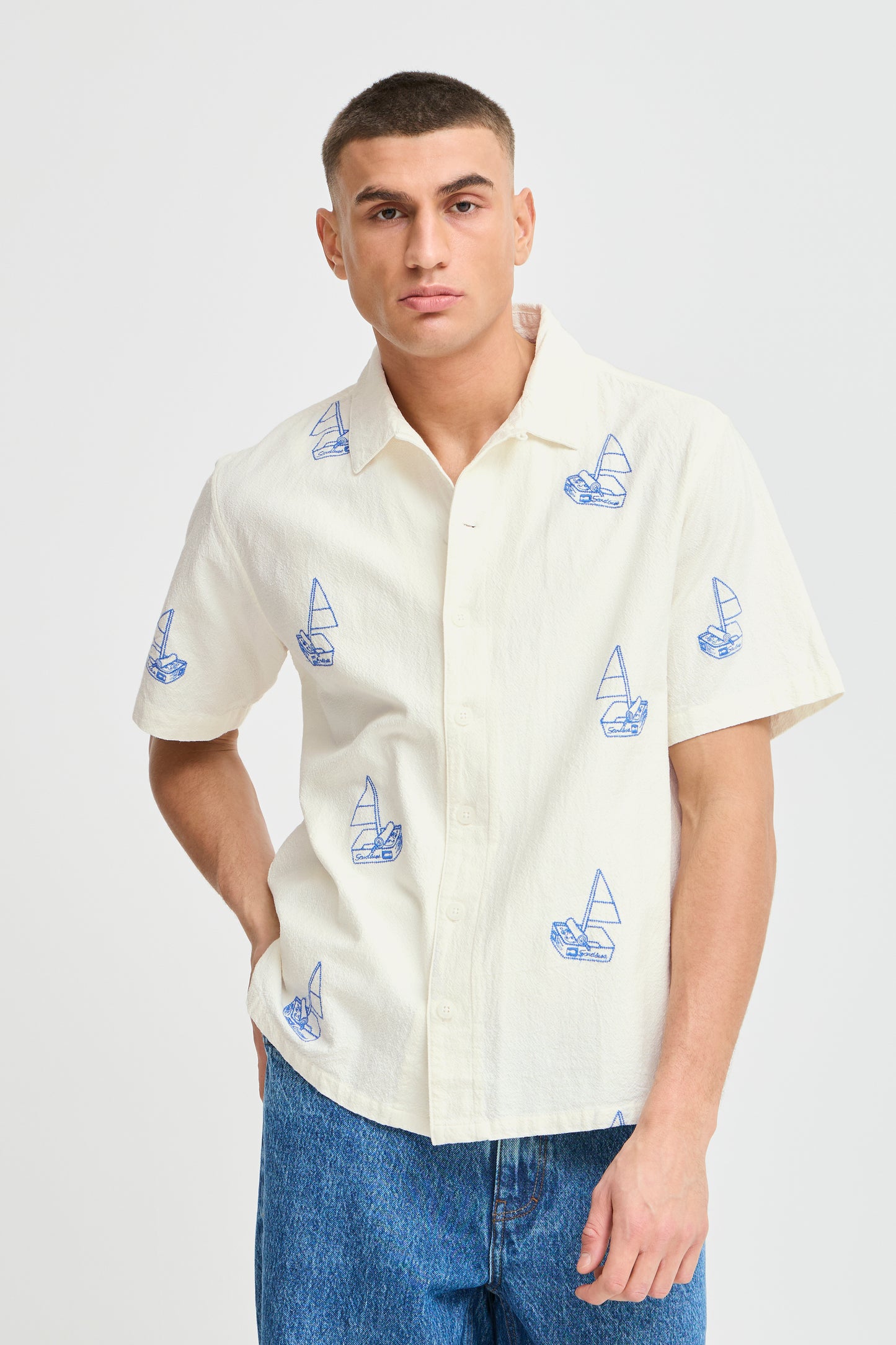 Chemise broderie sardines Solid