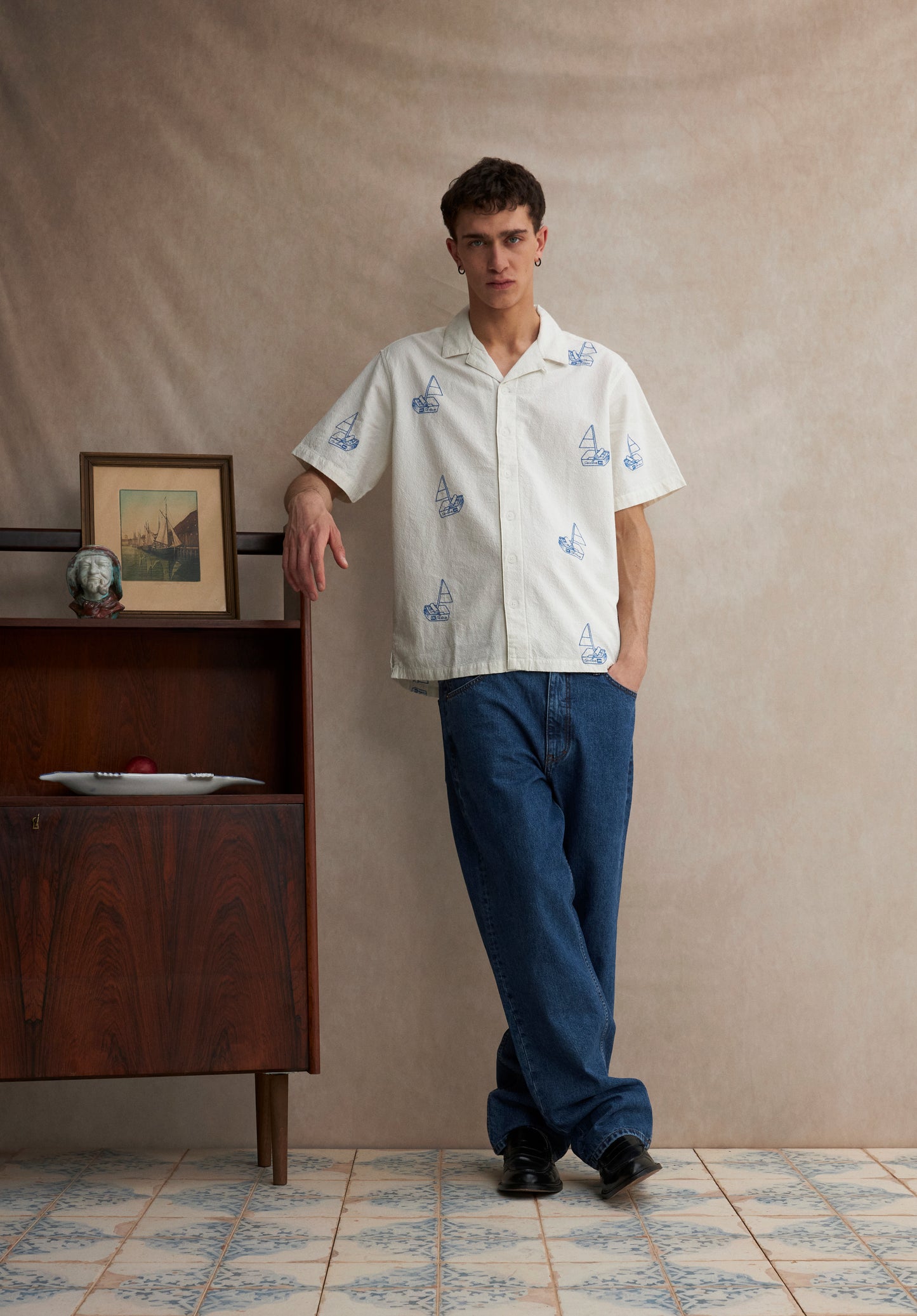 Chemise broderie sardines Solid
