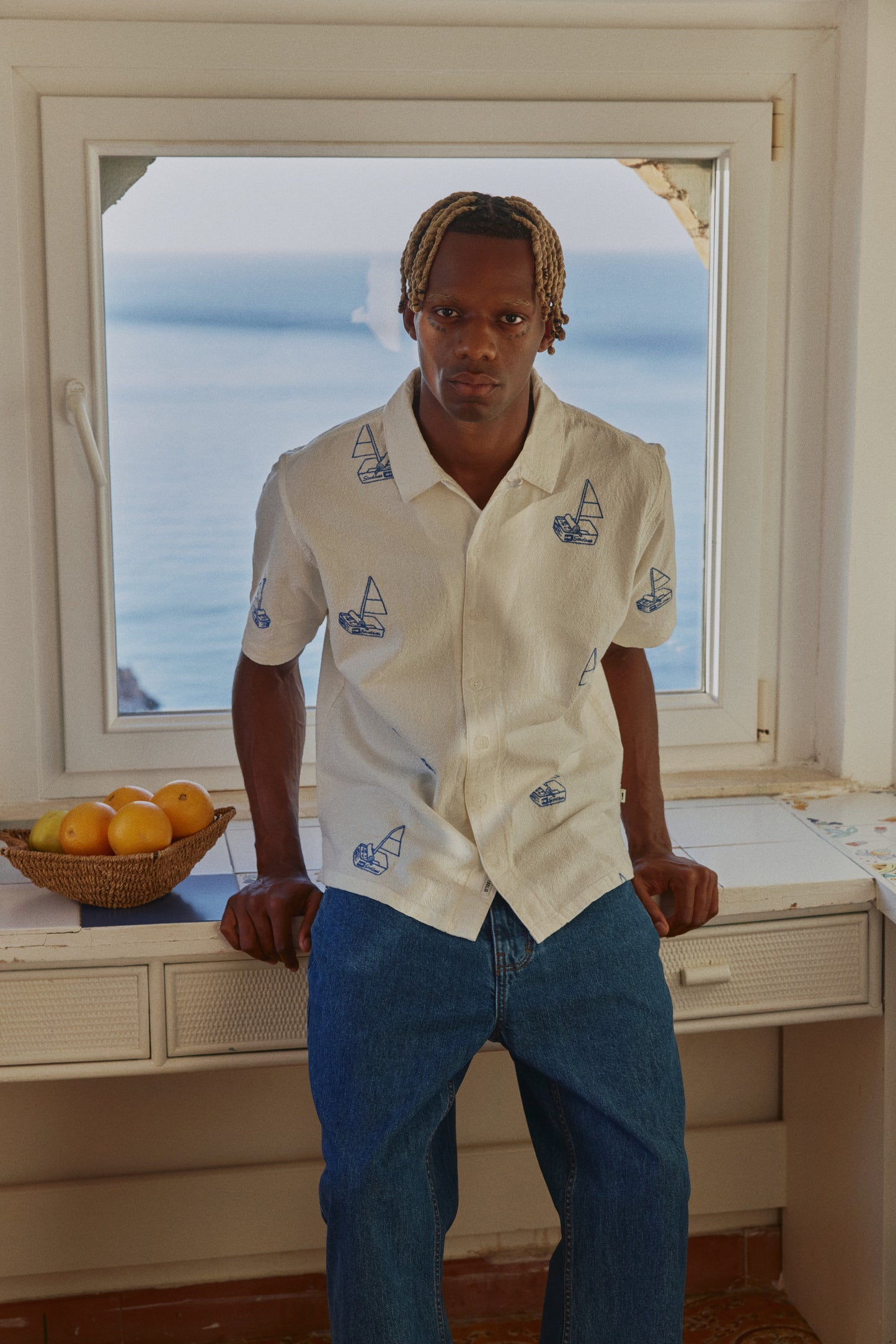 Chemise broderie sardines Solid