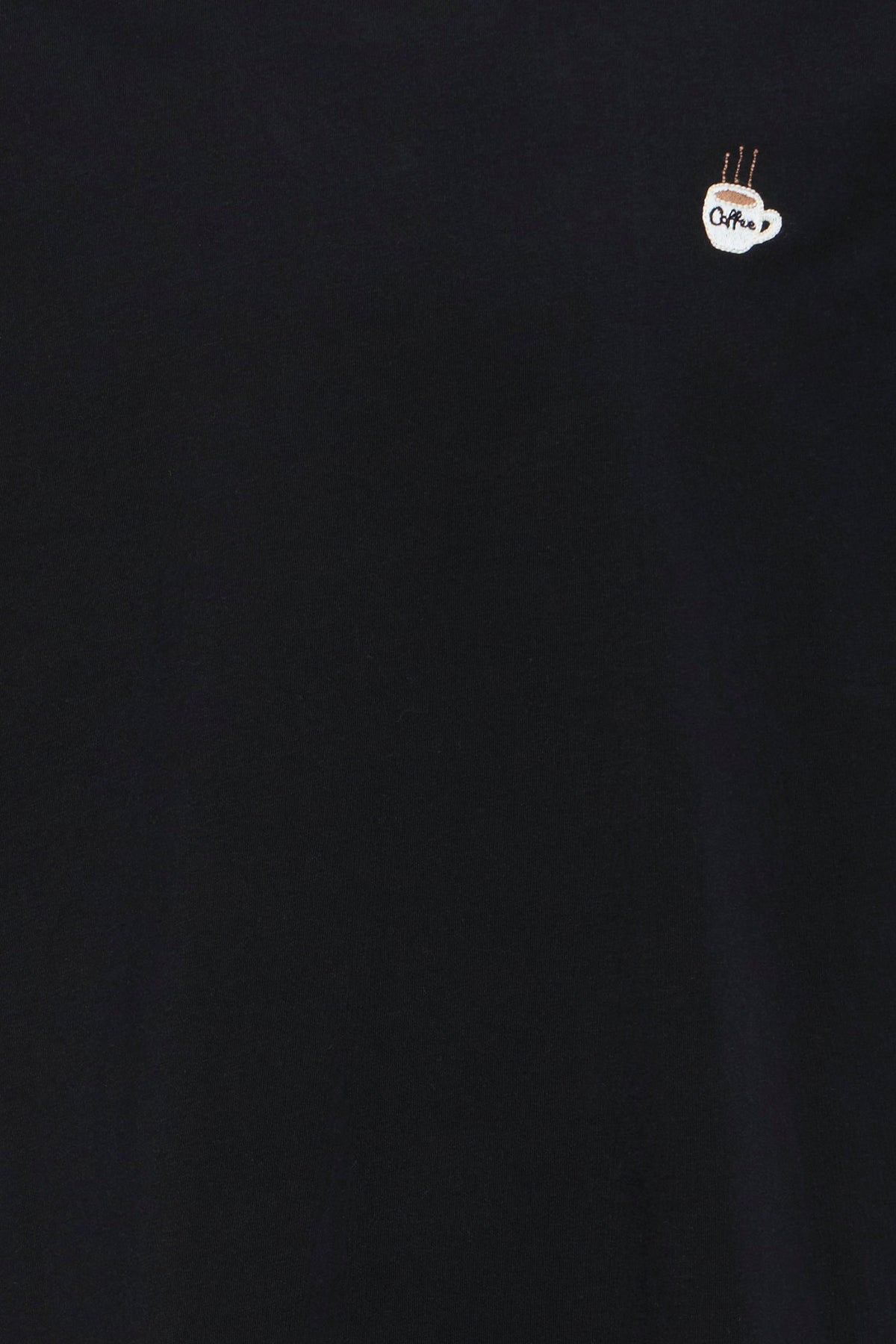 T-shirt broderie café Solid