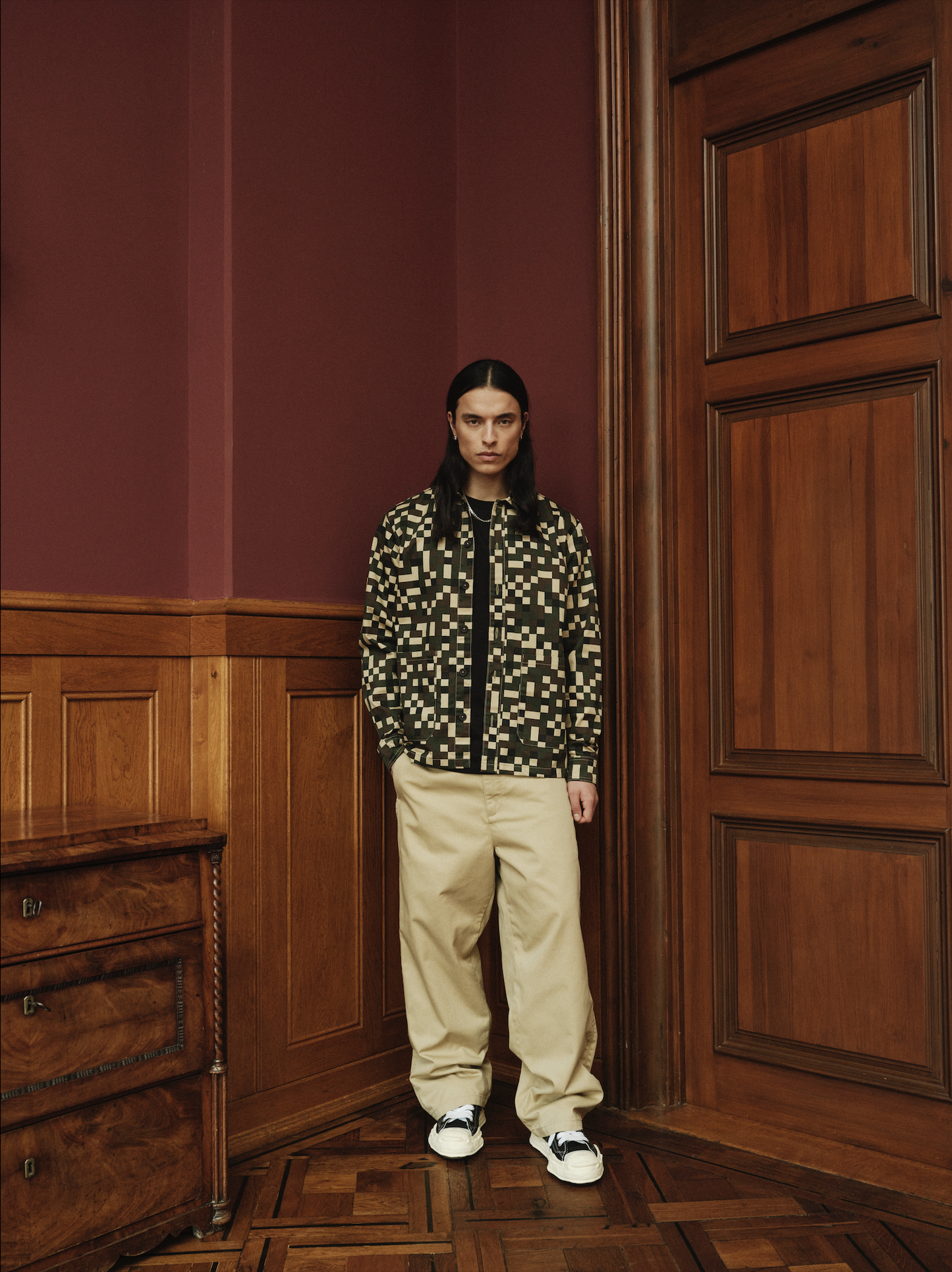 Veste carreaux Solid