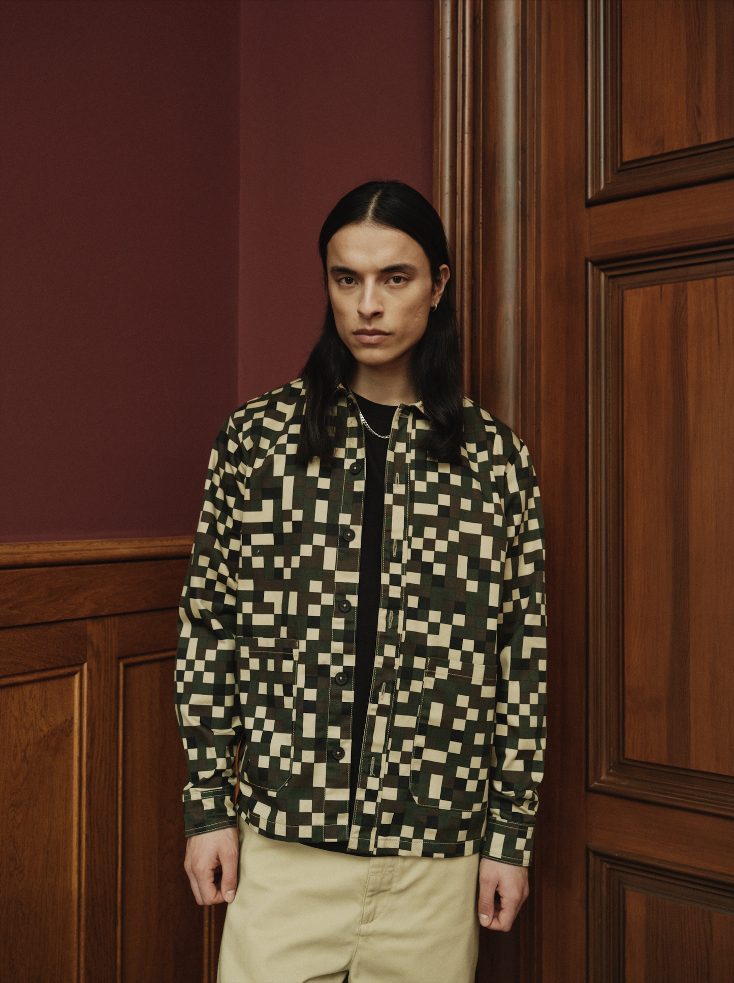 Veste carreaux Solid