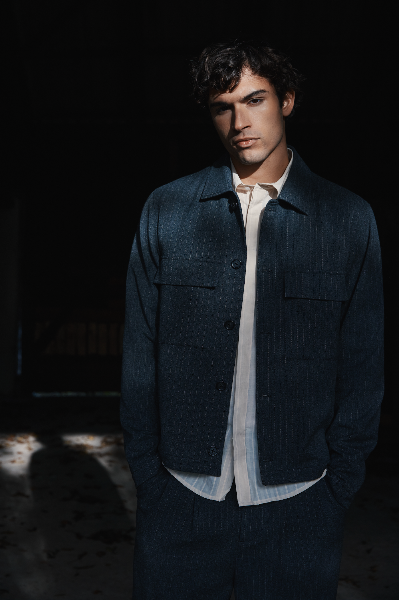 Veste droite rayures Casual Friday