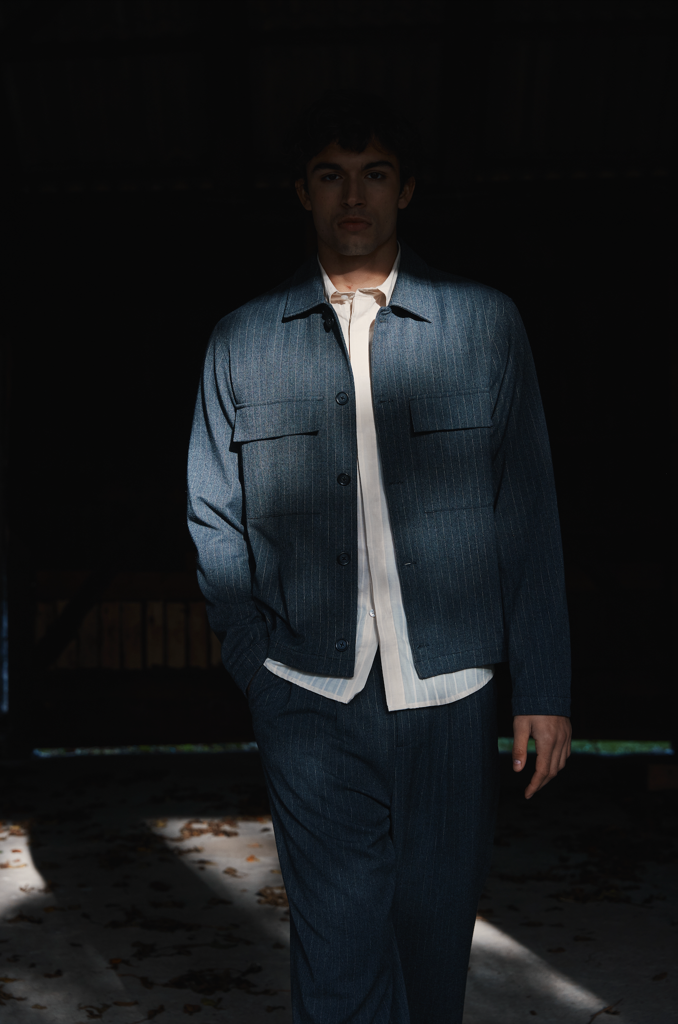 Veste droite rayures Casual Friday