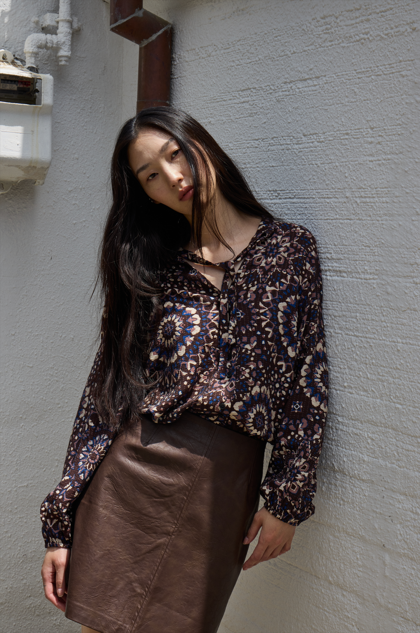 Jupe simili cuir ICHI