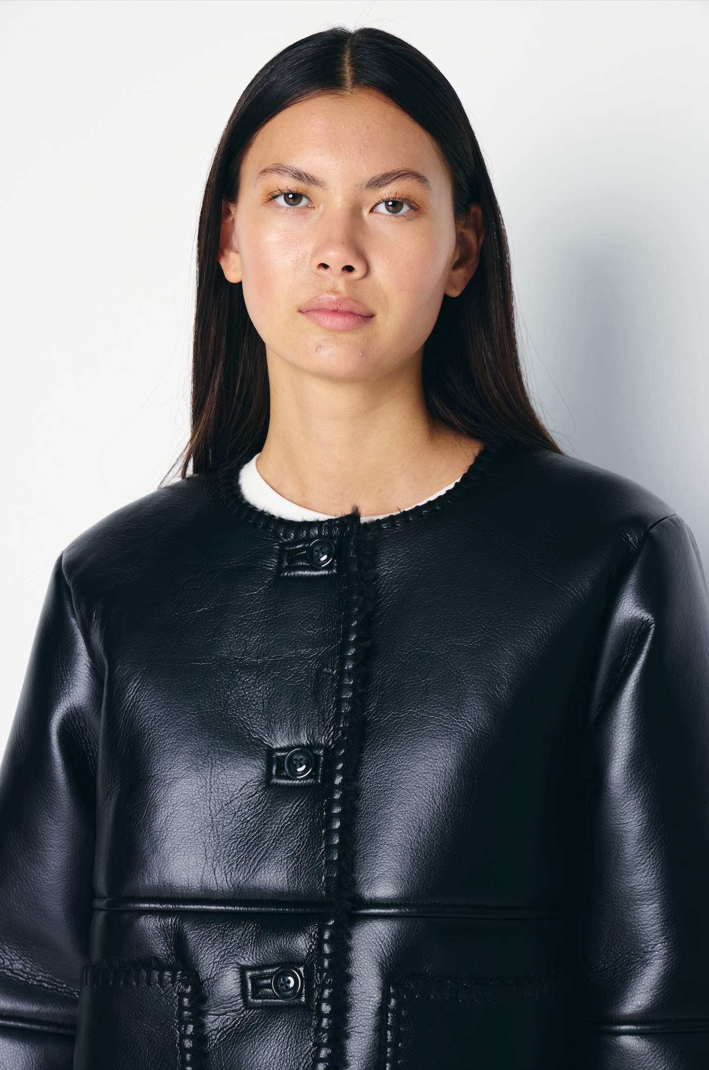 Veste vinyle surpiqures ICHI