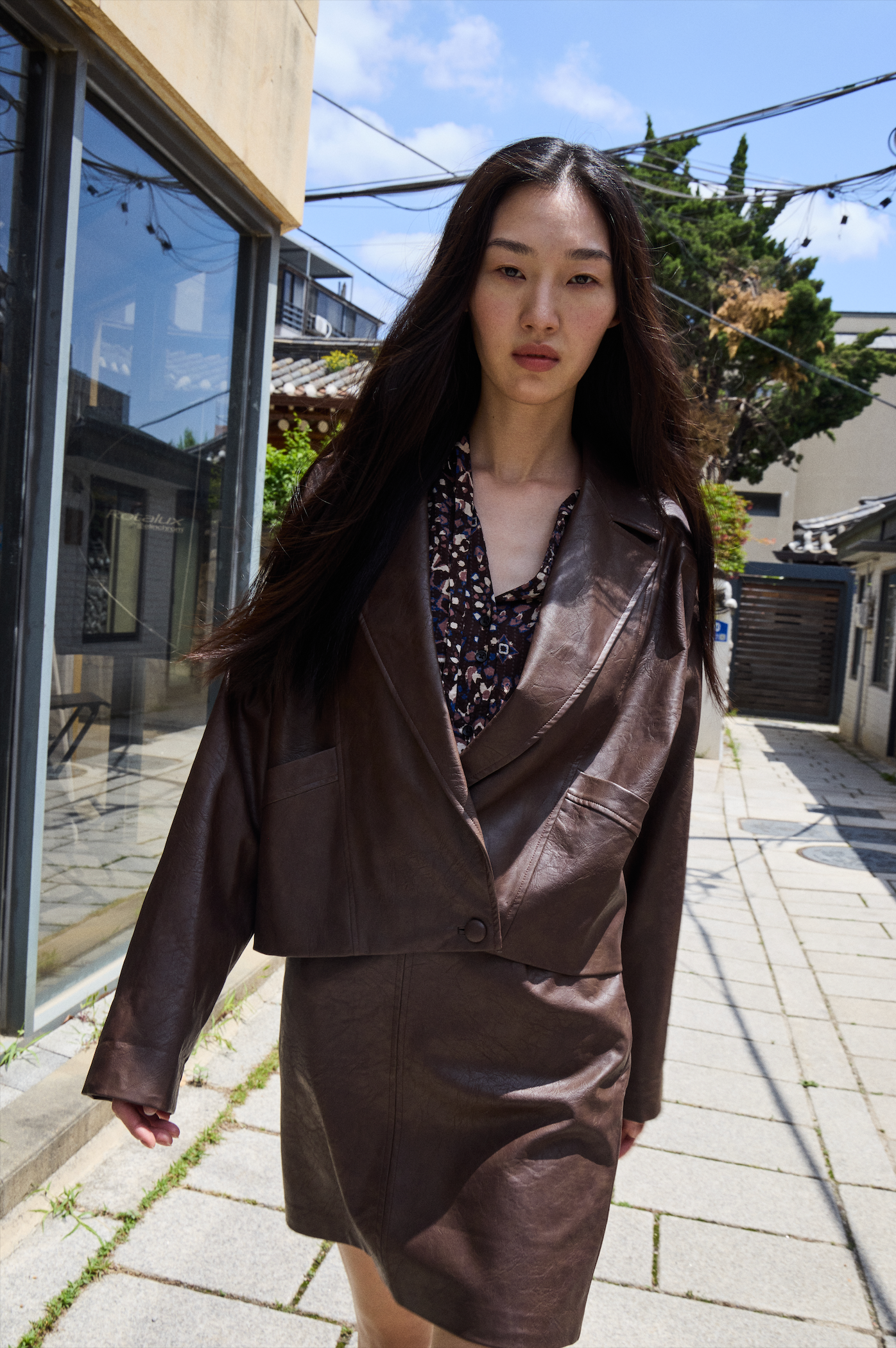 Veste simili cuir ICHI