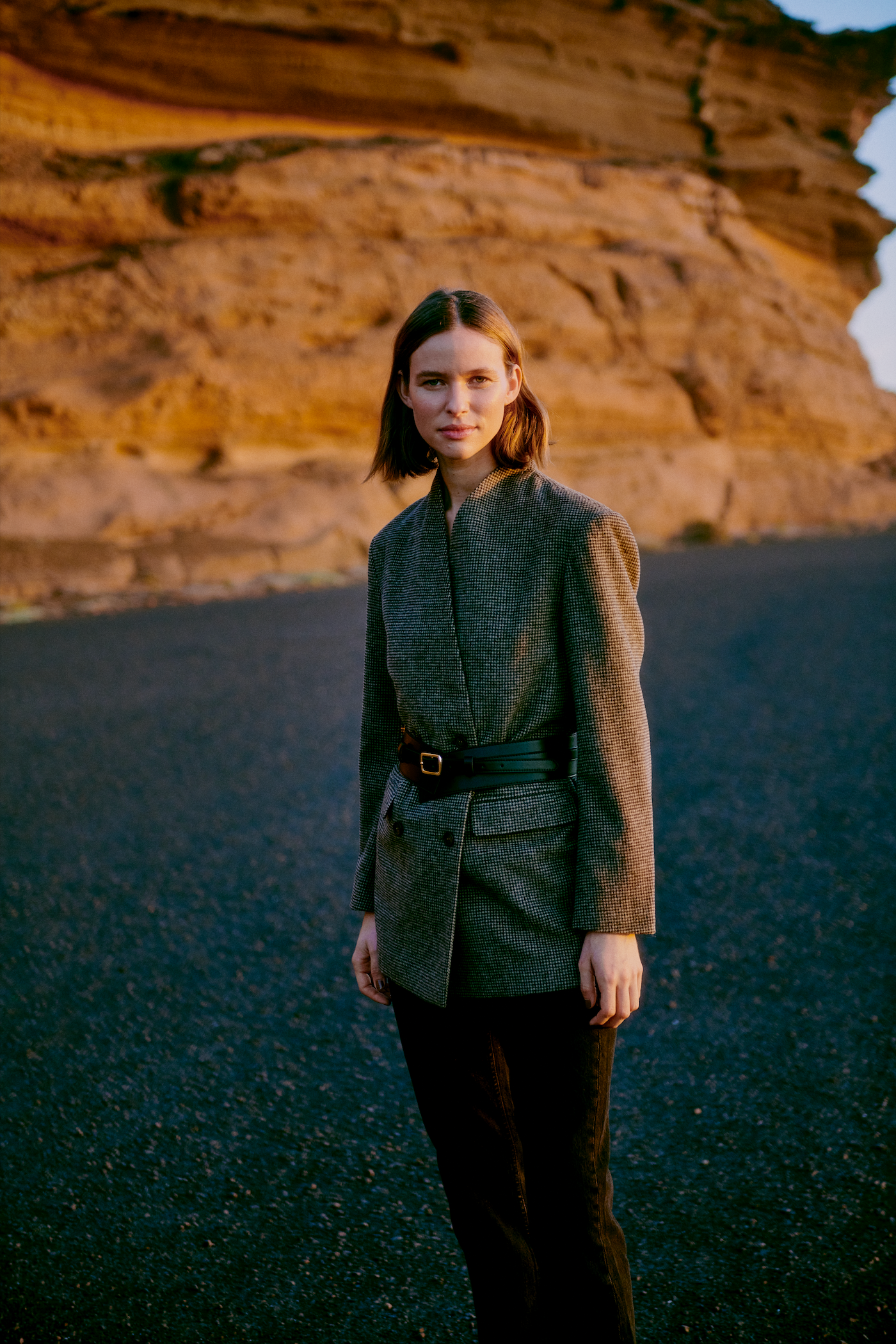 Veste blazer carreaux laine B.Young