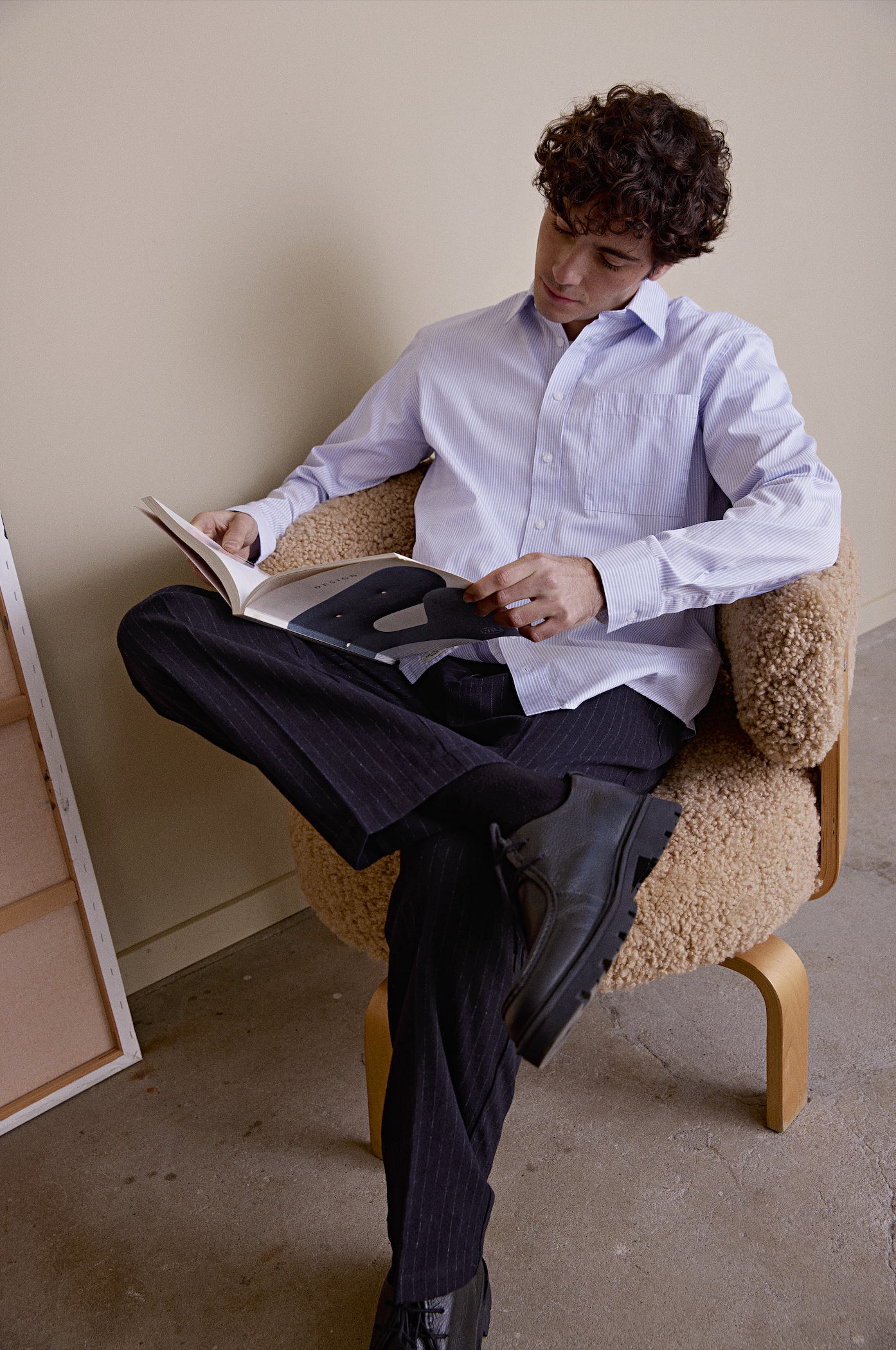 Pantalon rayures laine Casual Friday