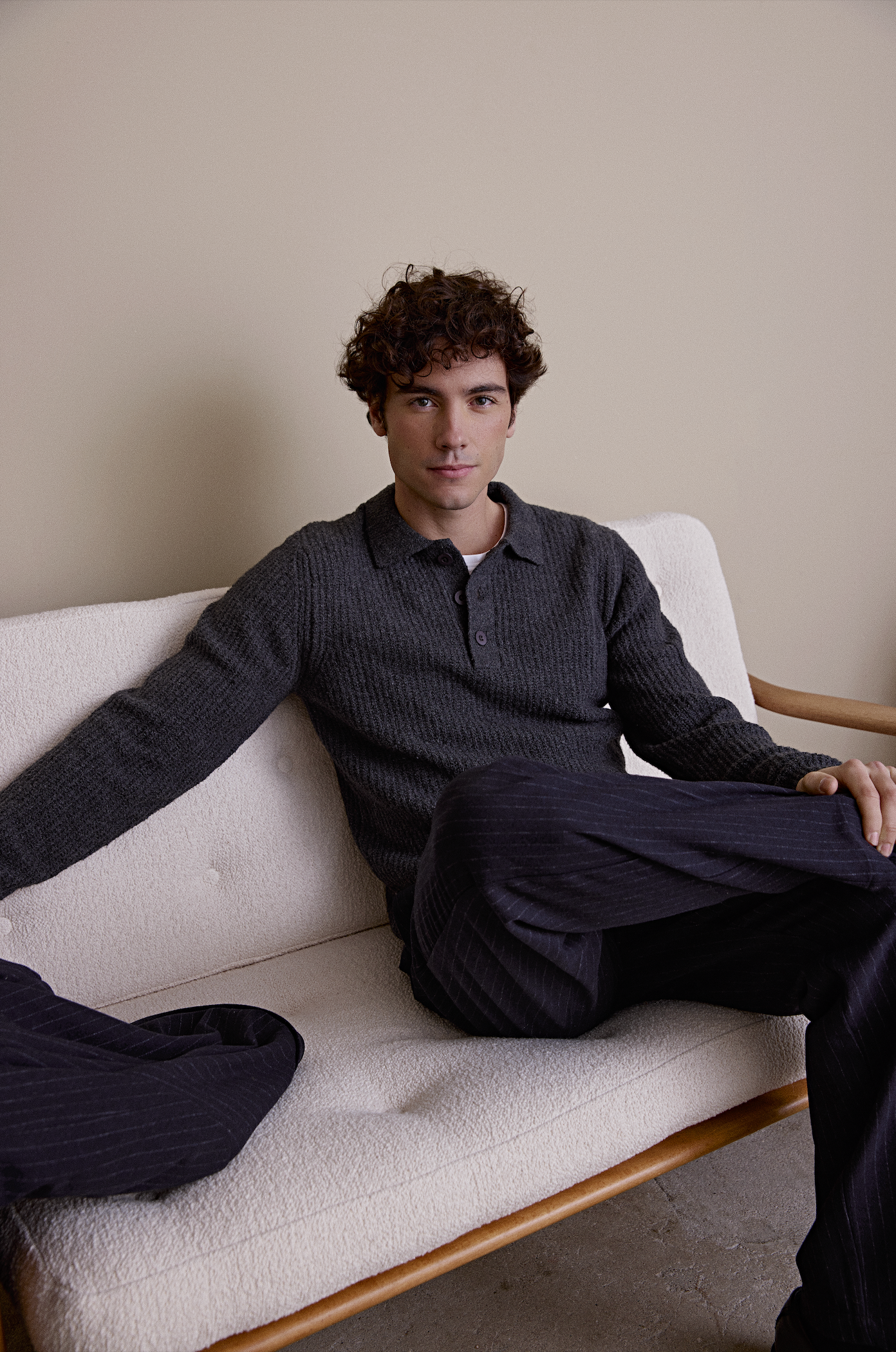 Pantalon rayures laine Casual Friday
