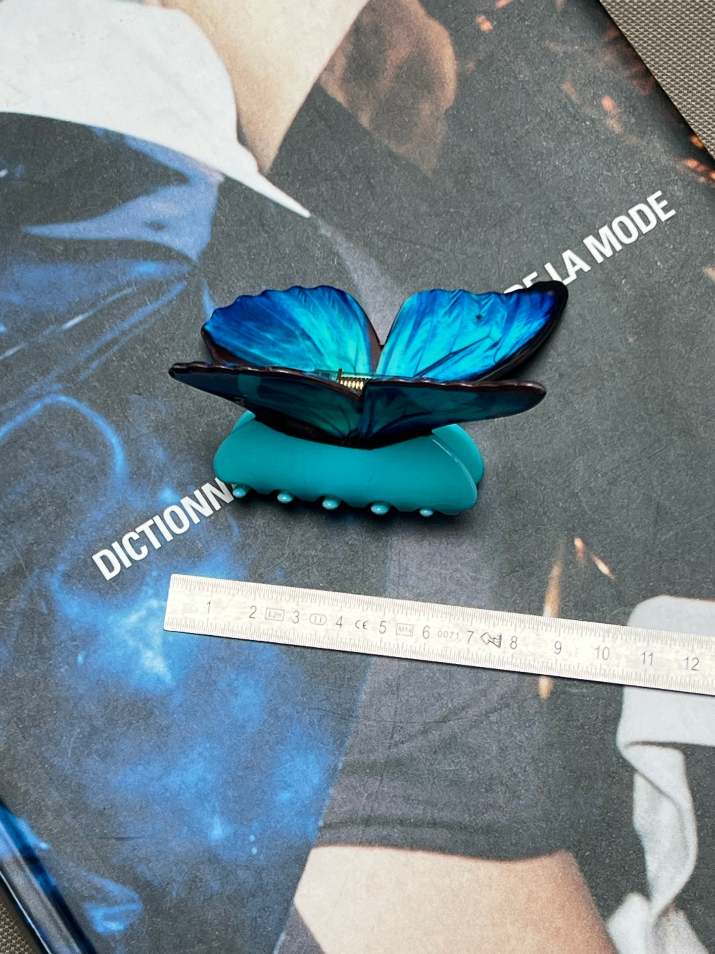Pince à cheveux - Papillon bleu