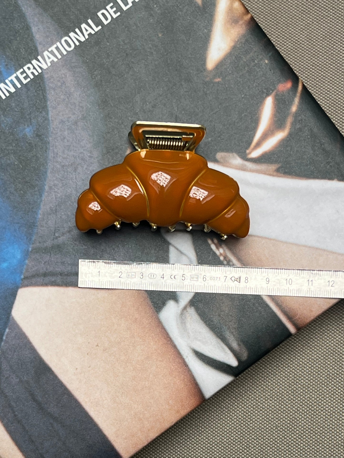 Pince à cheveux - Croissant doré