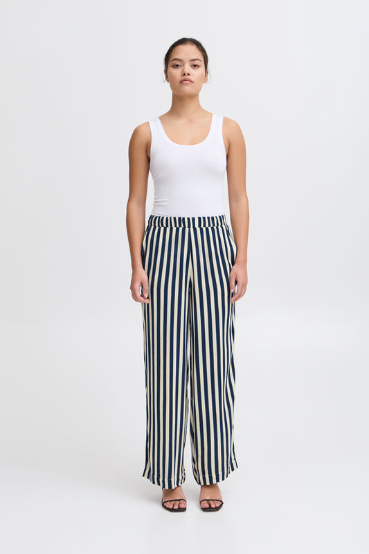 Pantalon fluide rayures ICHI