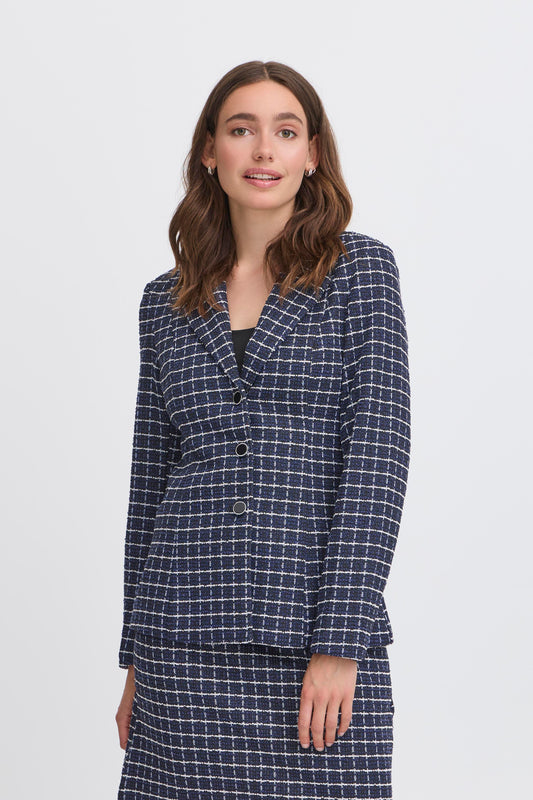 Veste blazer effet tweed ICHI