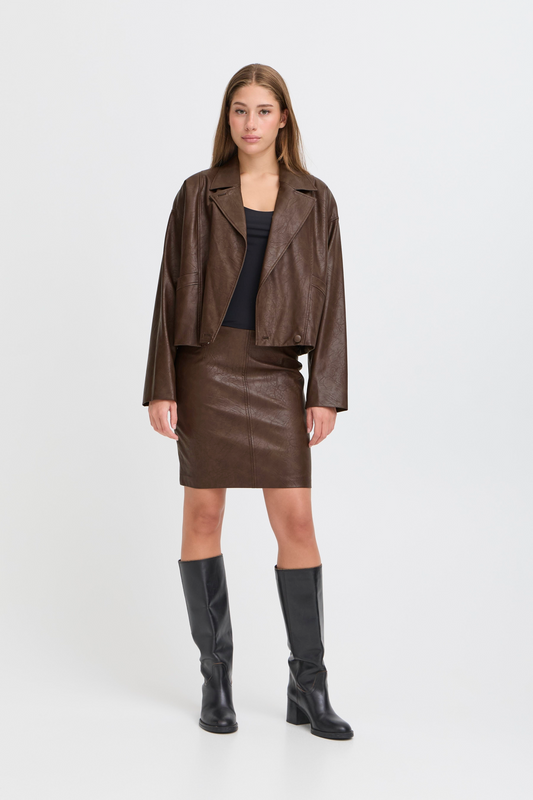 Jupe simili cuir ICHI