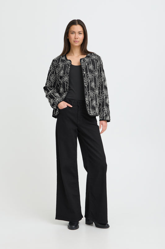 Veste droite broderie ICHI