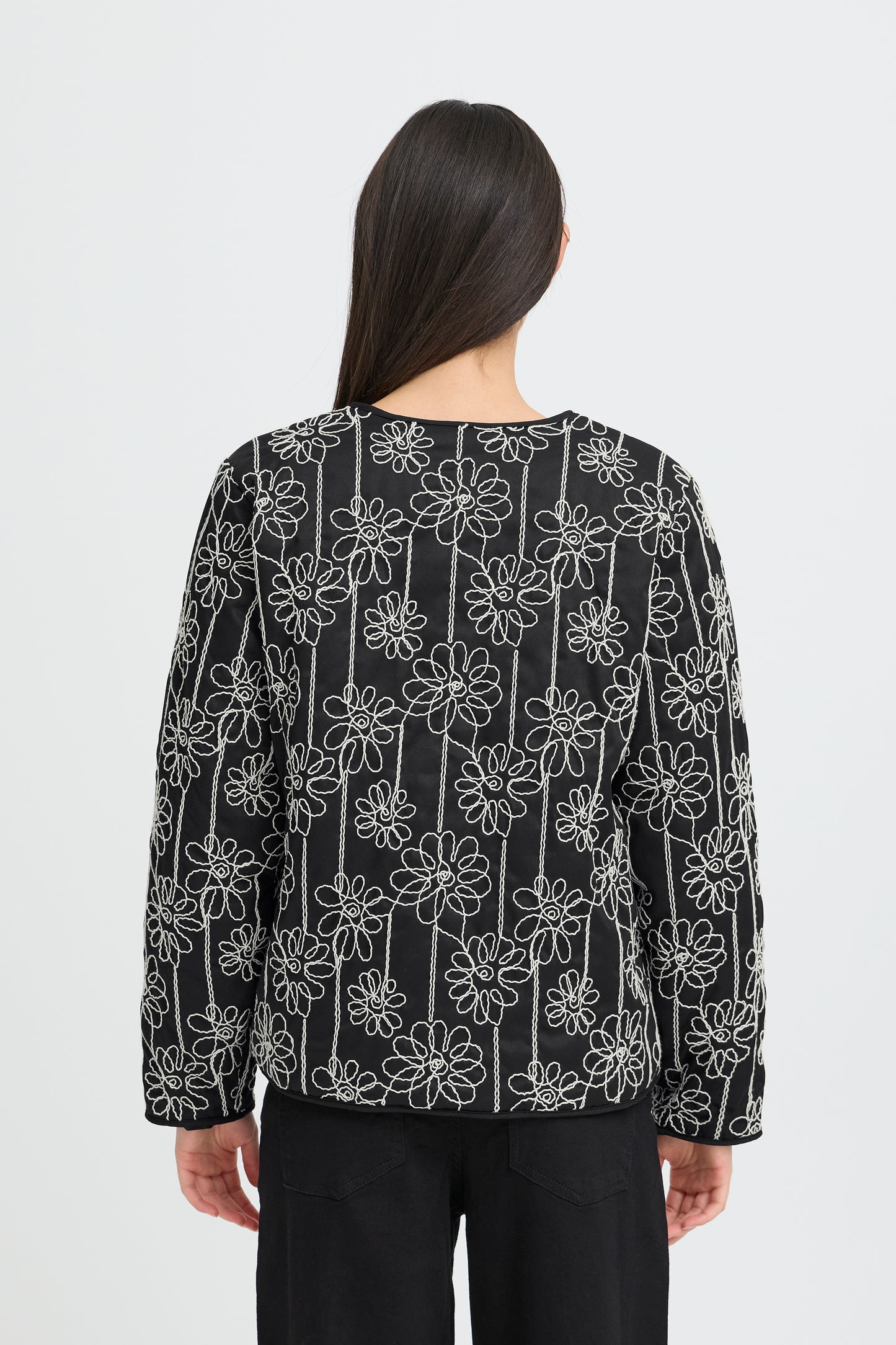 Veste droite broderie ICHI