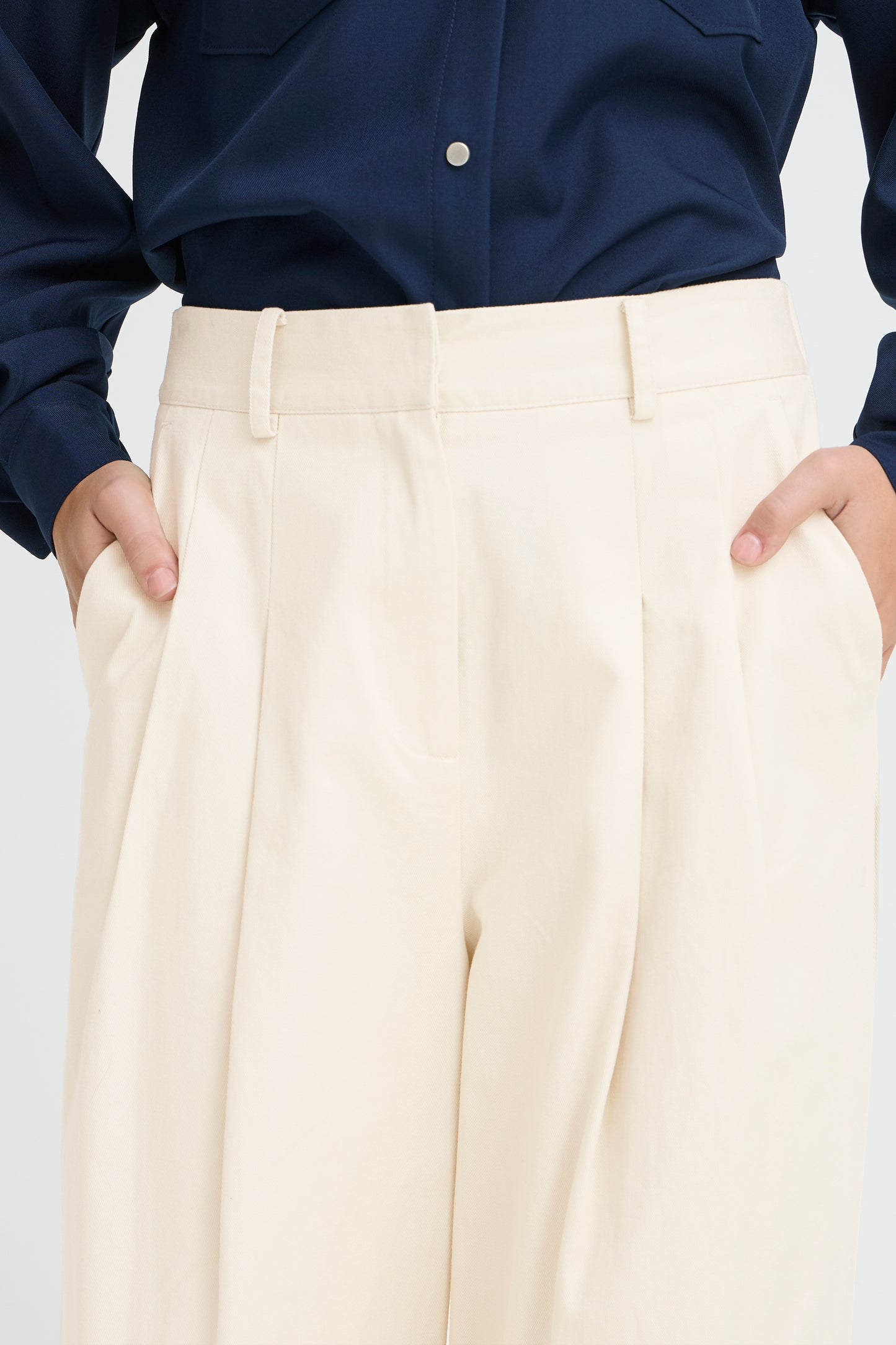 Pantalon à pinces & grand revers ICHI