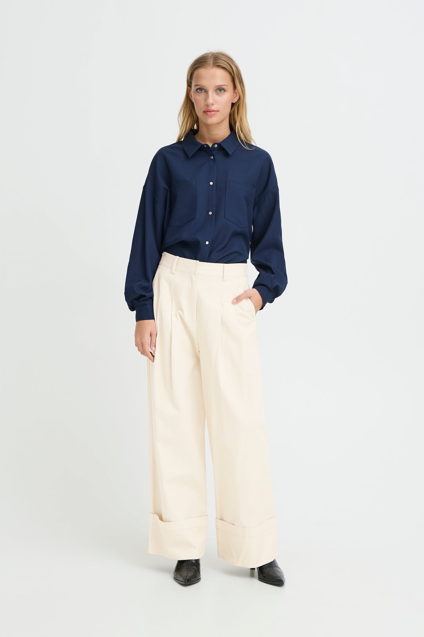 Pantalon à pinces & grand revers ICHI