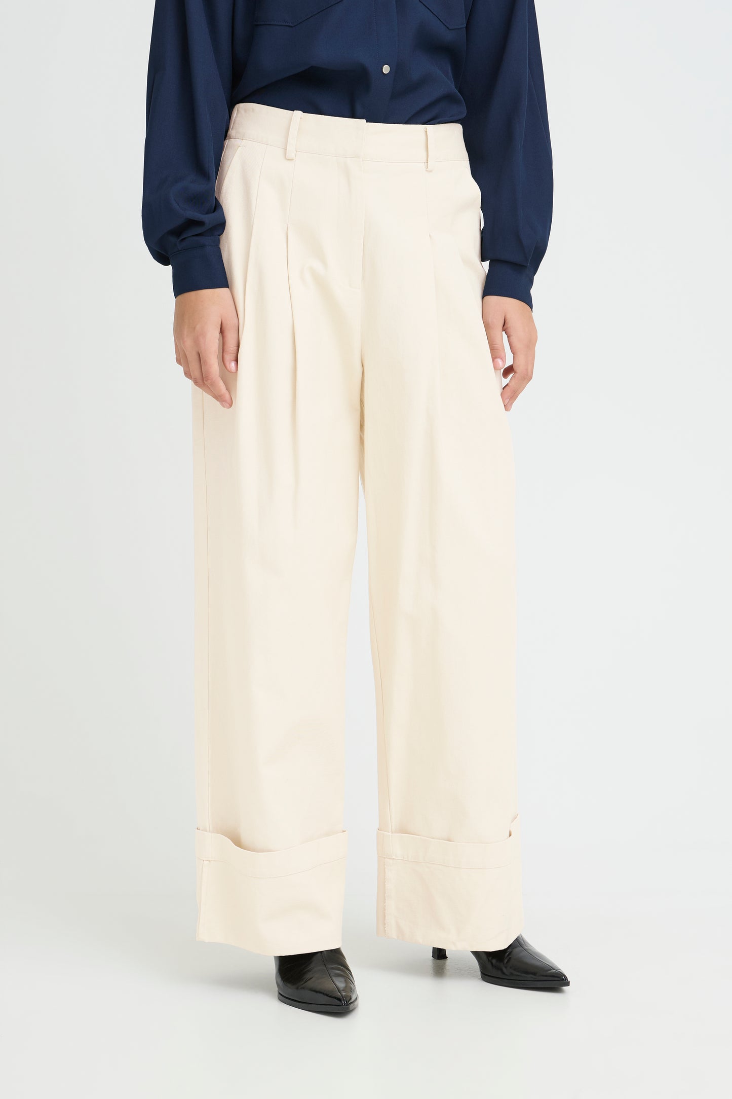 Pantalon à pinces & grand revers ICHI