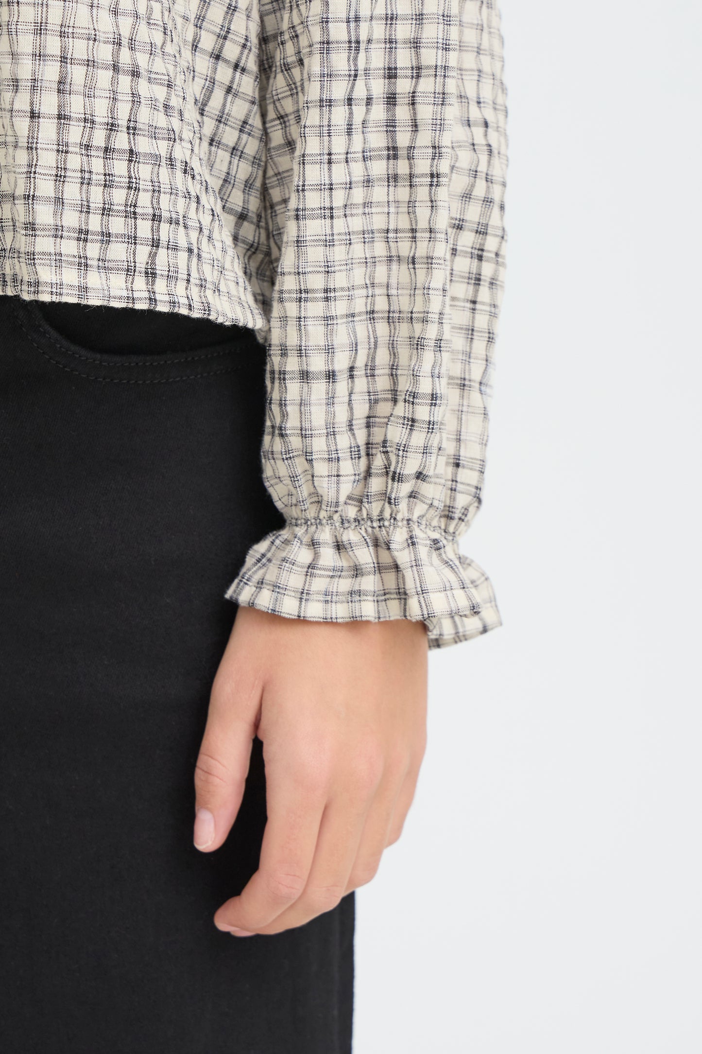 Chemise carreaux fronces ICHI
